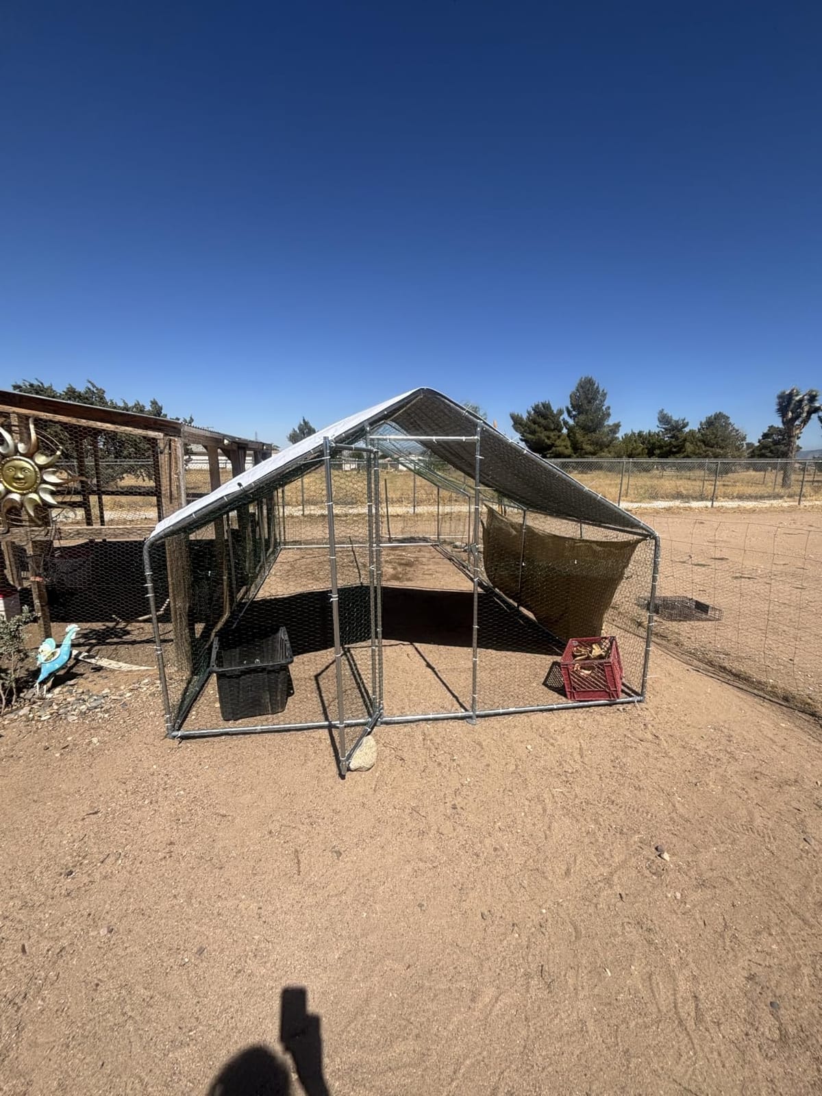 NUGRIART Large Metal Chicken Coop Walk-in Poultry Cage with Water-Resident and Anti-UV Cover Duck Rabbit Cat House Outdoor Chicken Run Pen with Spire Shaped Cage customer photo 2