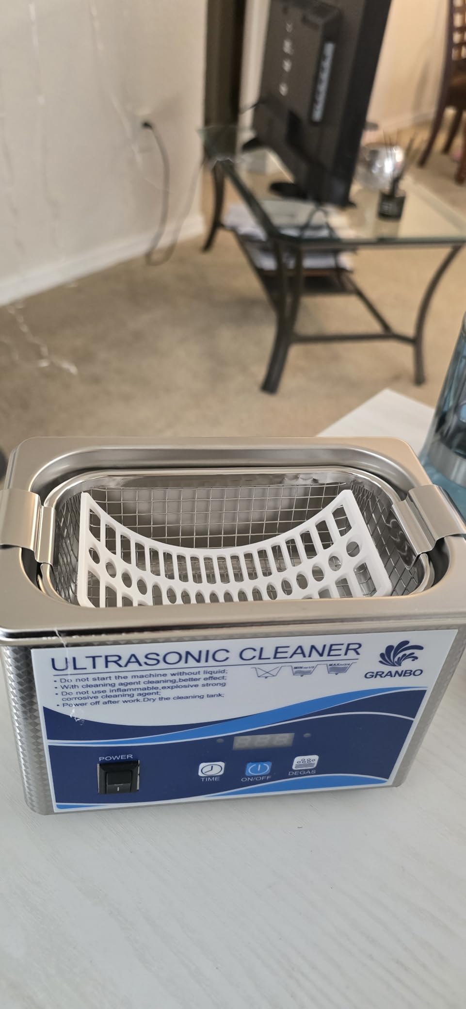 Granbo Ultrasonic Cleaner Machine 3.2L with Digital Heater Timer and Degas customer photo 2
