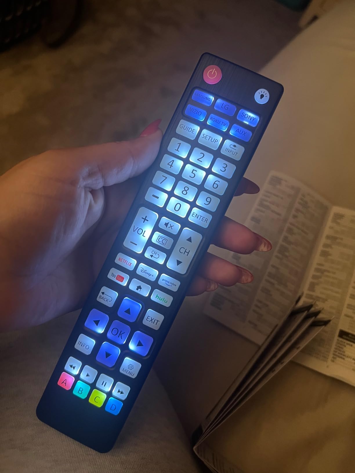 UltraPro Backlit OneTouch Universal Remote Control, Replacement TV Remote customer photo 1