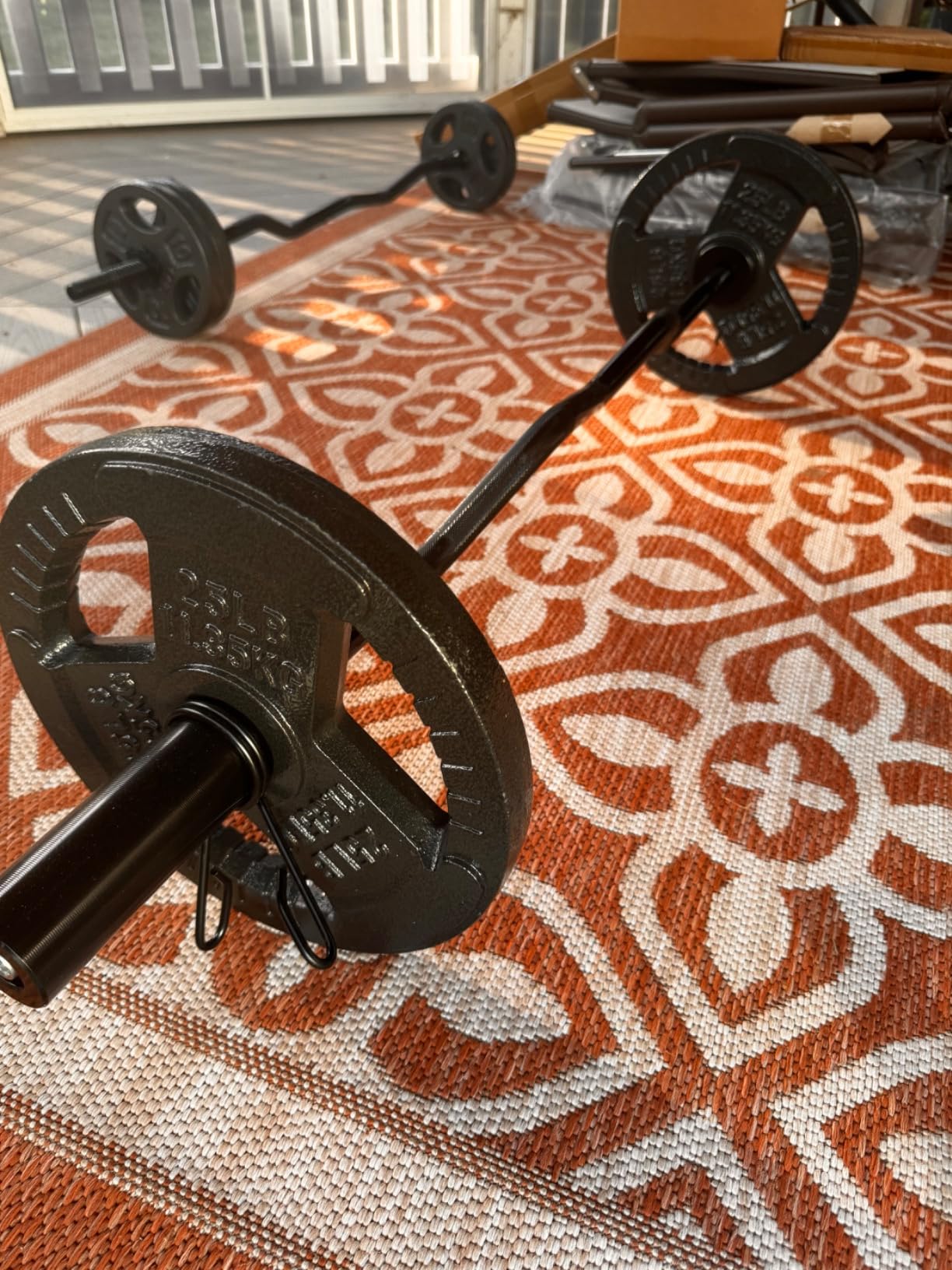 Olympic EZ Curl Barbell Bar 47