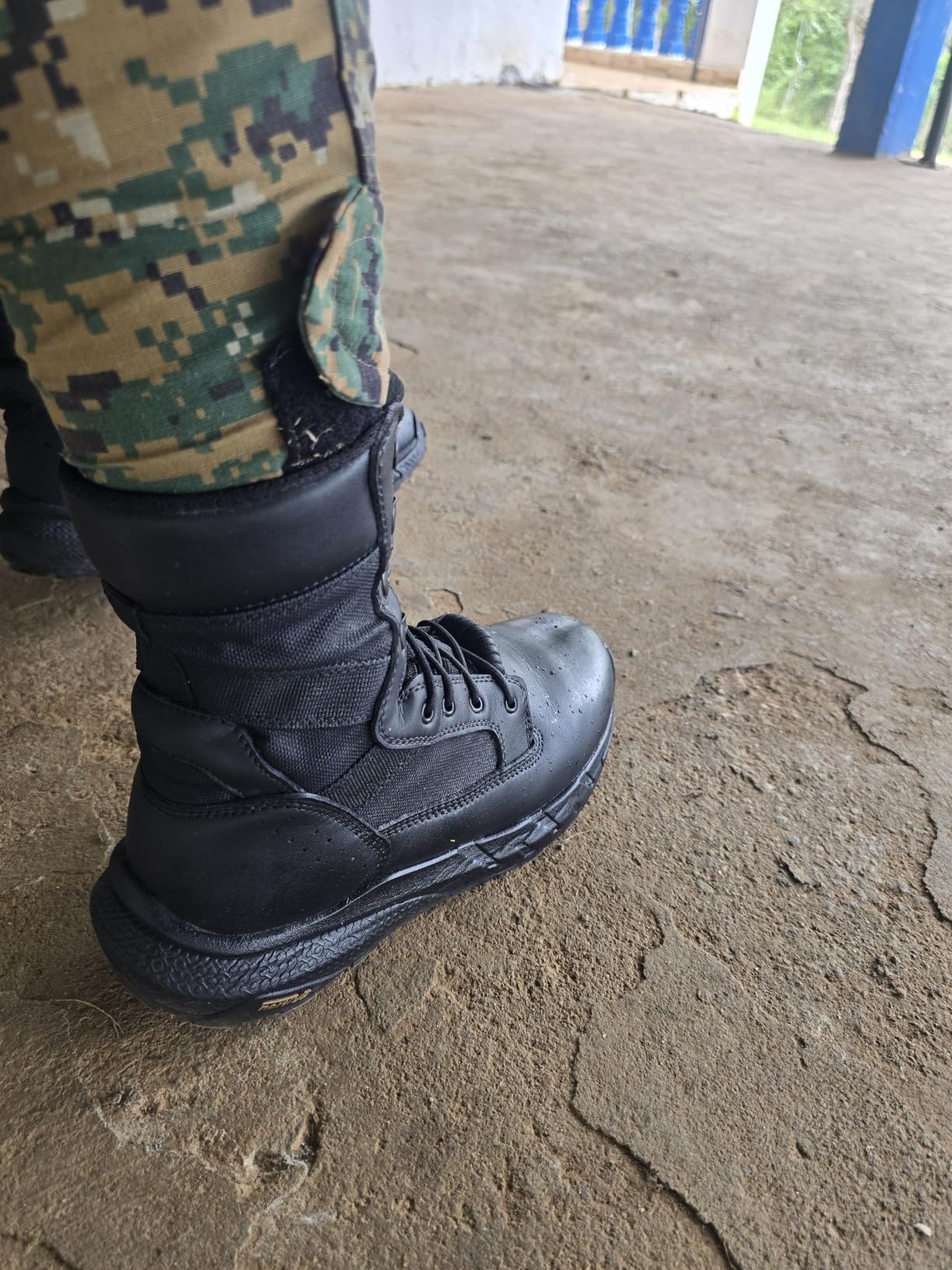 NORTIV 8 Men's Breathable Tactical Military Work Boots | Side Zipper Leather Lightweight Hiking Motorcycle Combat Boots 8 Inches Peakforce customer photo 2