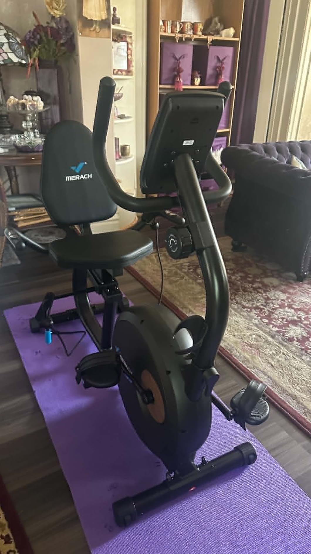 MERACH Recumbent Exercise Bikes for Home with Smart Bluetooth Equipment App | LCD, Heart Rate Handle Stationary Bikes for Home, Magnetic Recumbent Exercise Bike for Seniors Gym S08/S23 customer photo 1