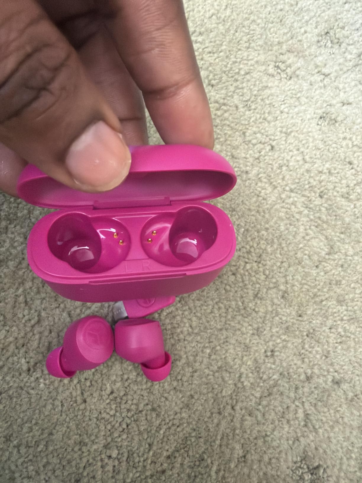 JLab Go Air Pop+ True Wireless Earbuds, in Ear Headphones, Bluetooth Earphones, 35H Playtime Ear Buds, Bluetooth Earbuds with Microphone, USB-C Charging Case, Dual Connect, EQ3 Sound, Cloud White | Wireless Earphones, IP55 True Wireless Earbuds with Microphone, Application, Dual Connect, Charging Case customer photo 2