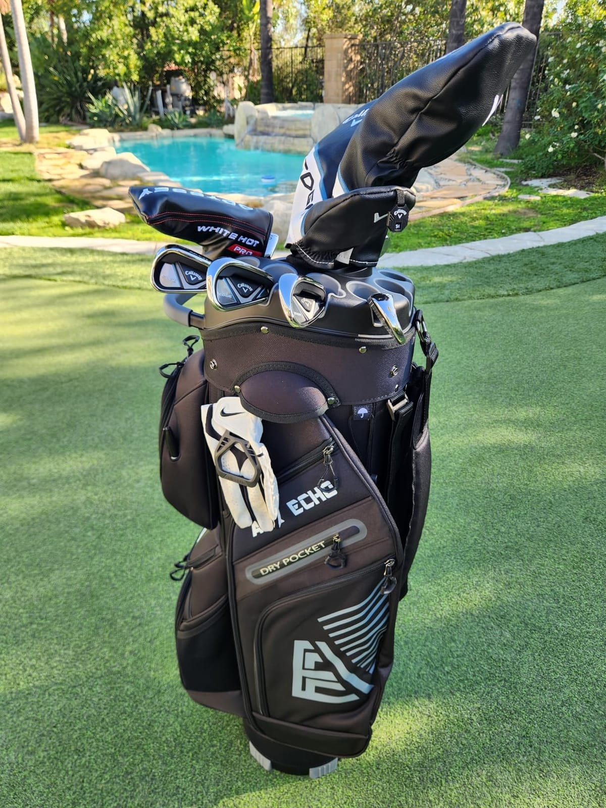 ASK ECHO T-Lock 3.0 Golf Cart Bag, Quiet 14-Way Full-Length Divider | T-Lock reduces club contact and rattle, keeping clubs easy to access. Ample storage and upgraded fabric add durability customer photo 2