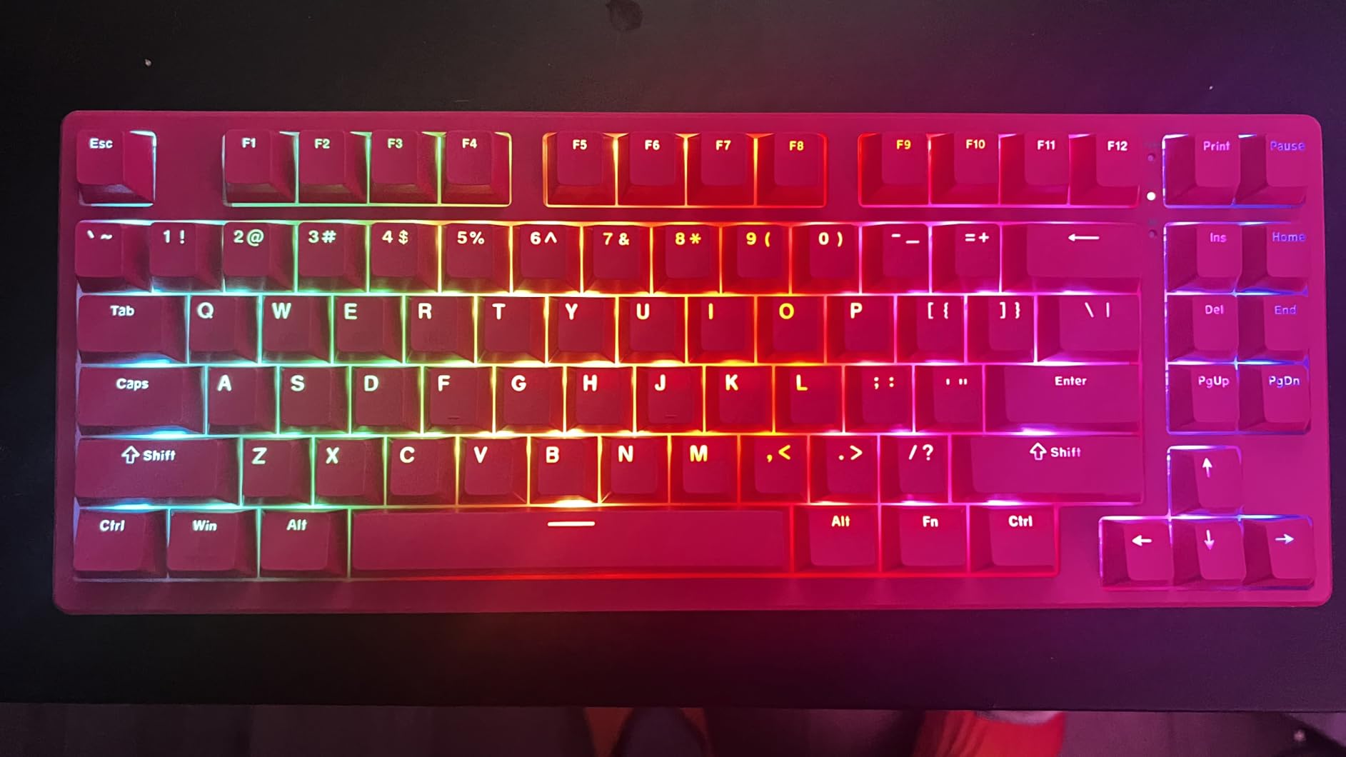 Kisnt KN85 Wireless Mechanical Keyboard, 75% Layout, Bluetooth/2.4GHz/USB-C, Custom RGB Backlit, Hot-Swappable Linear Switch, Creamy Sound for Gaming/Typing (Retro Beige) customer photo 1