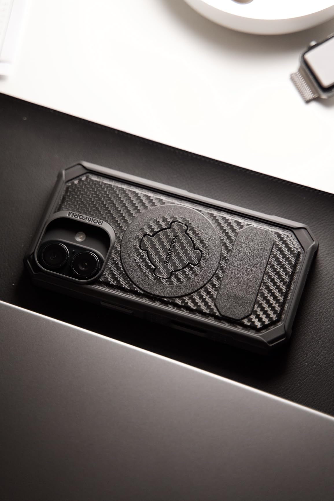 Rokform Rugged Case for iPhone 16 Pro Max, Magentic + RokLock (Black) customer photo 2