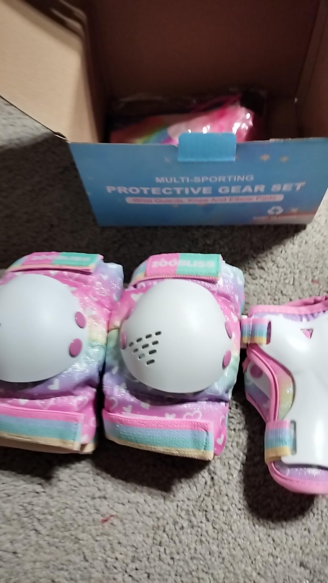 Girls Knee Pads for Kids, Toddler Knee and Elbow Pads Set customer photo 2