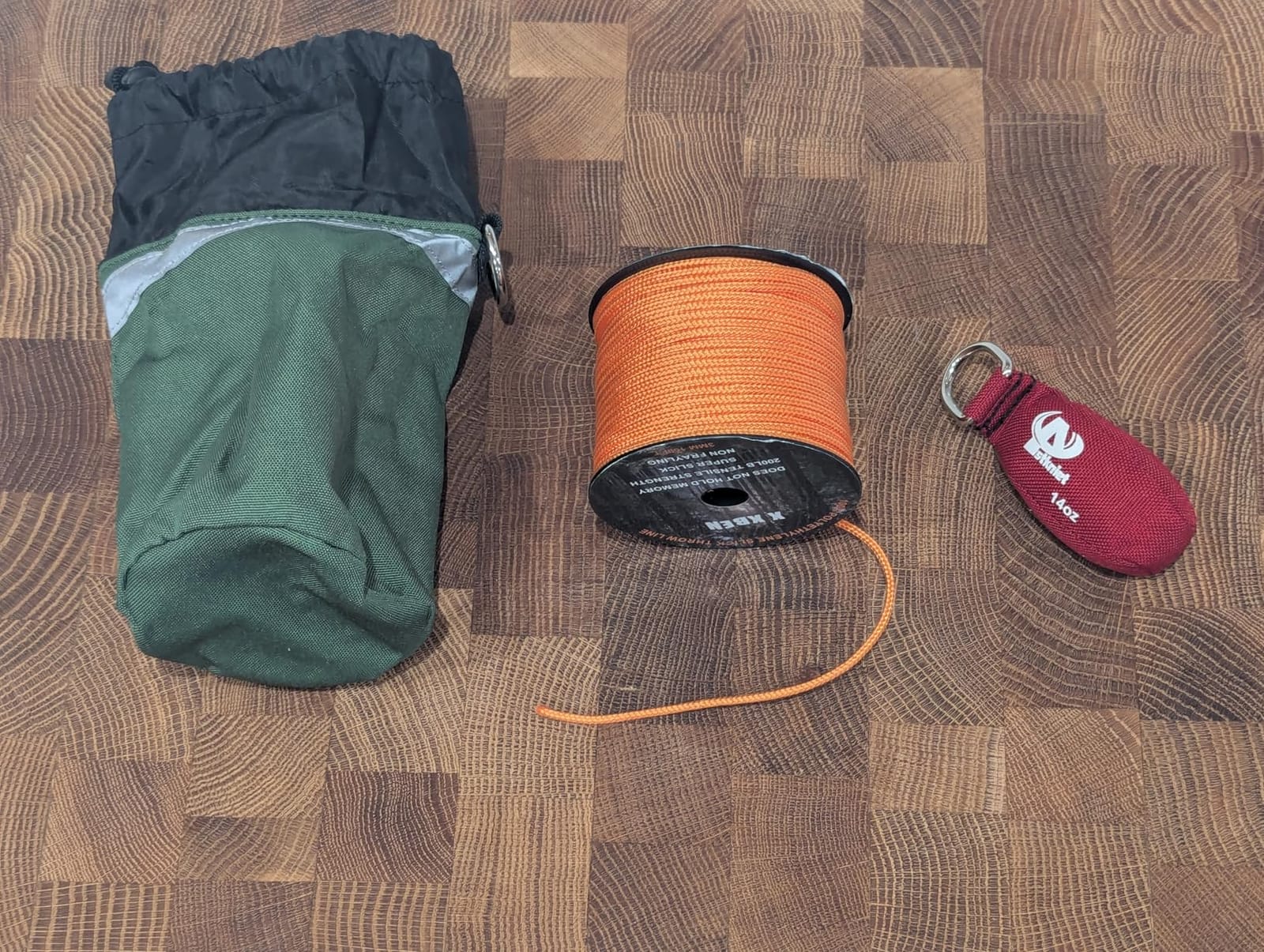 Aystkniet Arborist Throw Line Kit with Slick Rope & 12/14/16oz Throw Weight & Reflective Storage Bag, Polyester Throw Line and Arborist Throw Ball Kit for High Limbs Trimming Cutting Tree Work customer photo 2