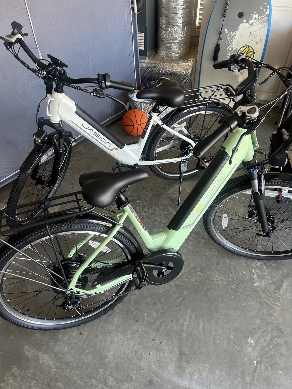 Jasion Roamer Electric Bike, 28MPH Max Speed & 60Miles Range, 1200W Peak Motor, 528WH Removable Battery Ebike, 26'' Commuter Adult E-bike, 7-Speed & Front Suspension Bicycle, Certified by UL2849, Black customer photo 1