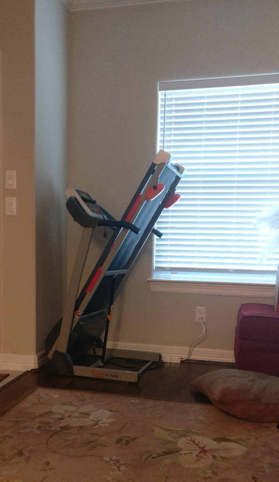 Sunny Health & Fitness Smart Wi-Fi Treadmill w/Shock Absorption customer photo 1