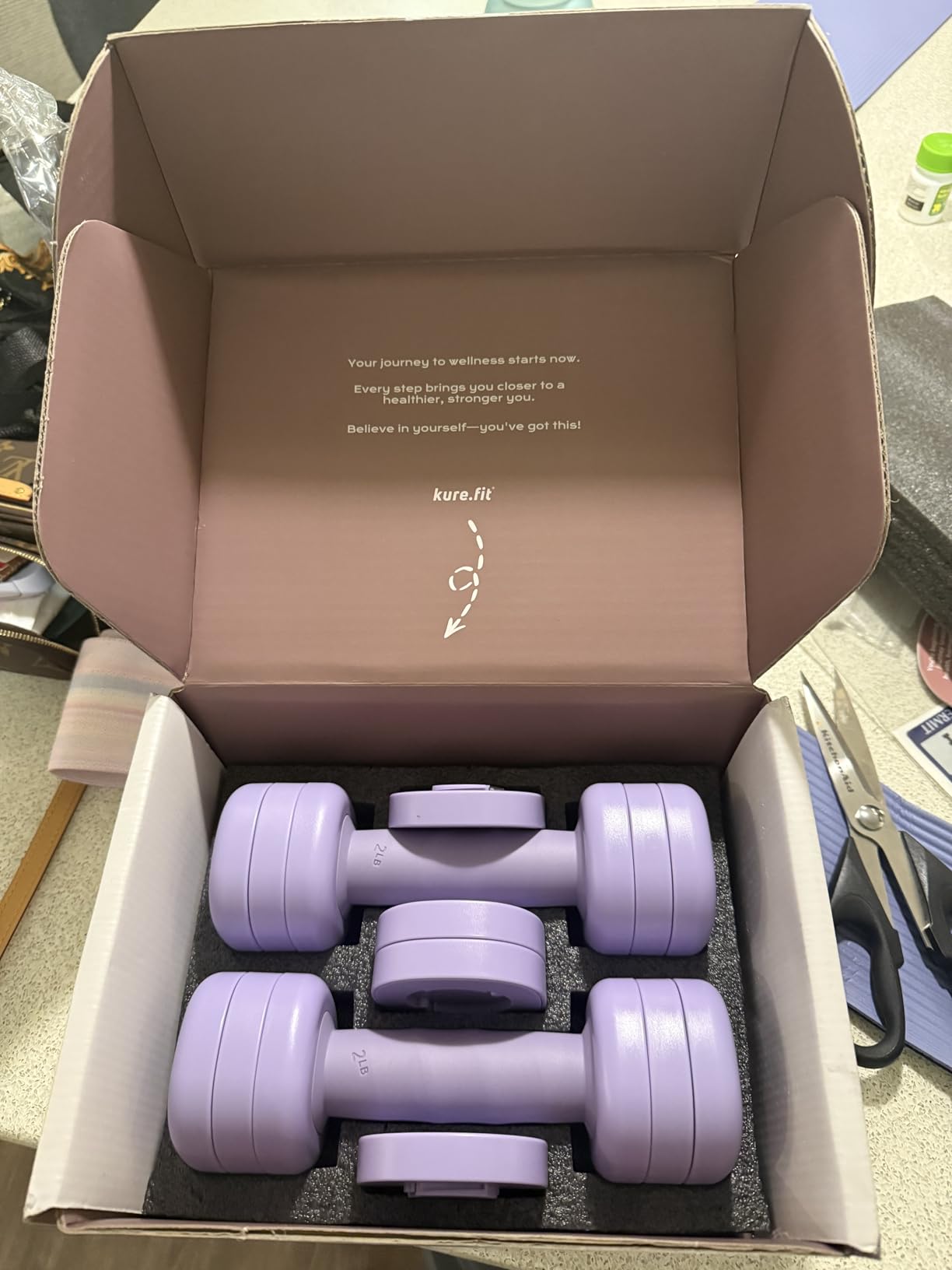 One-Twist Adjustable Dumbbell Set | 2LB 3LB 4LB 5LB Hand Weights for Women customer photo 2