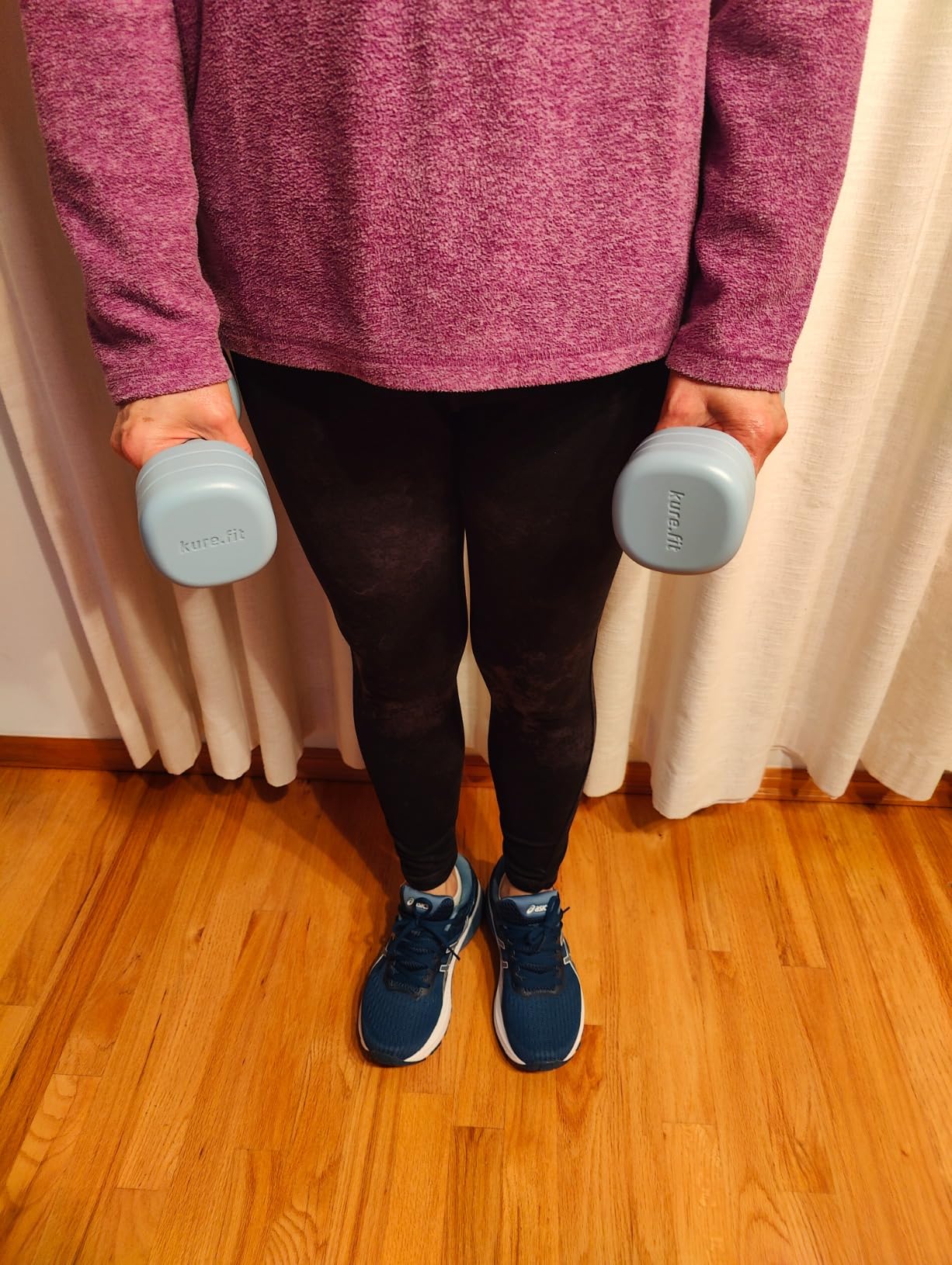 One-Twist Adjustable Dumbbell Set | 2LB 3LB 4LB 5LB Hand Weights for Women | Pilates weights for women at home, with curved grip, illustrated workout guide, and presentation box customer photo 2