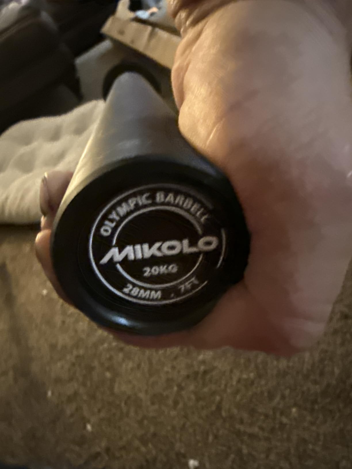 Mikolo 7ft Olympic Barbell, Barbell for Weightlifting and Powerlifting 45lb, Olympic Bar for 1500lbs Capacity, Weight Bar Fit 2