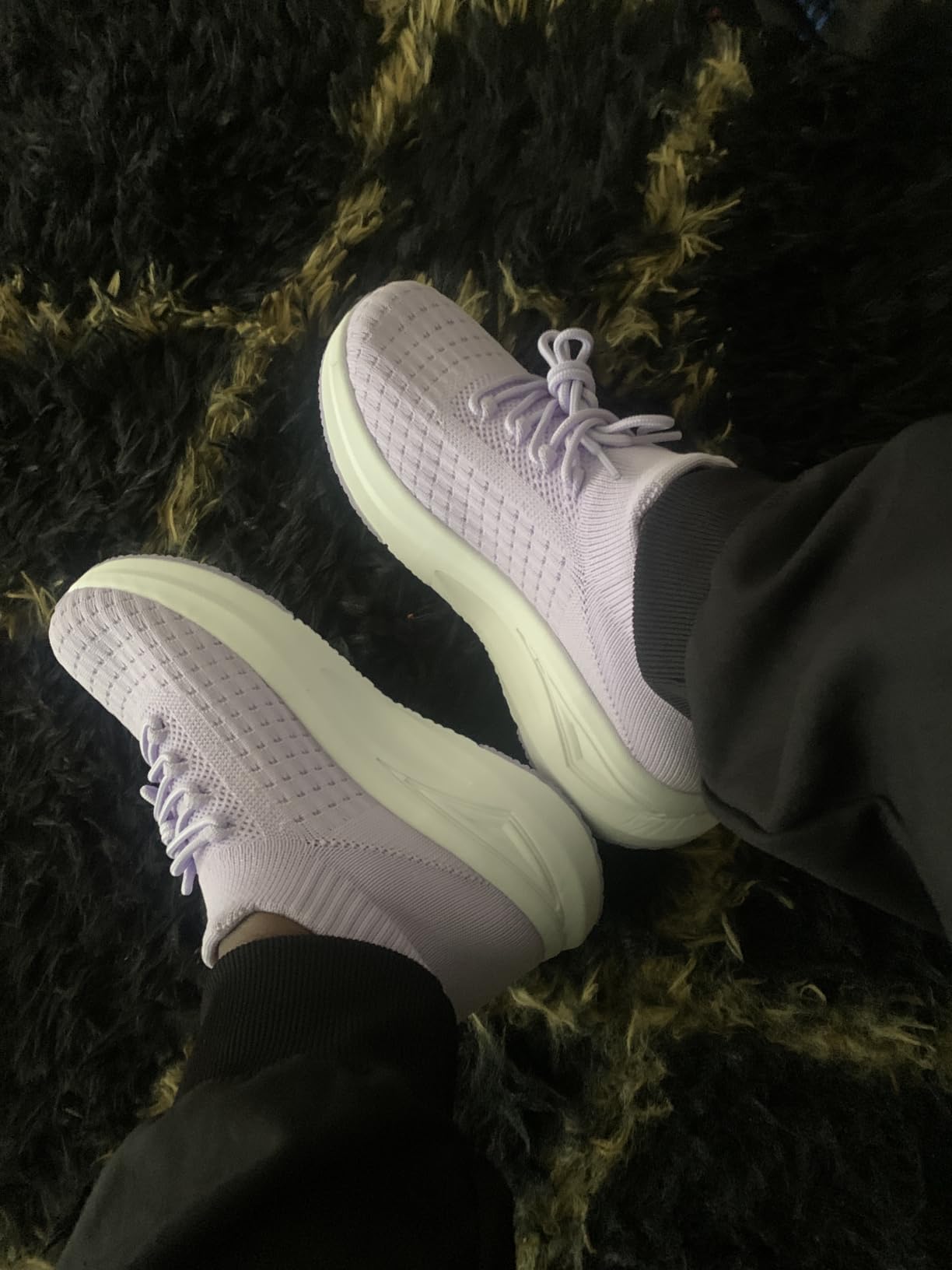 YHOON Womens Slip on Walking Shoes Comfort Sock Shoes Non Slip Mesh Casual Running Sneakers customer photo 2