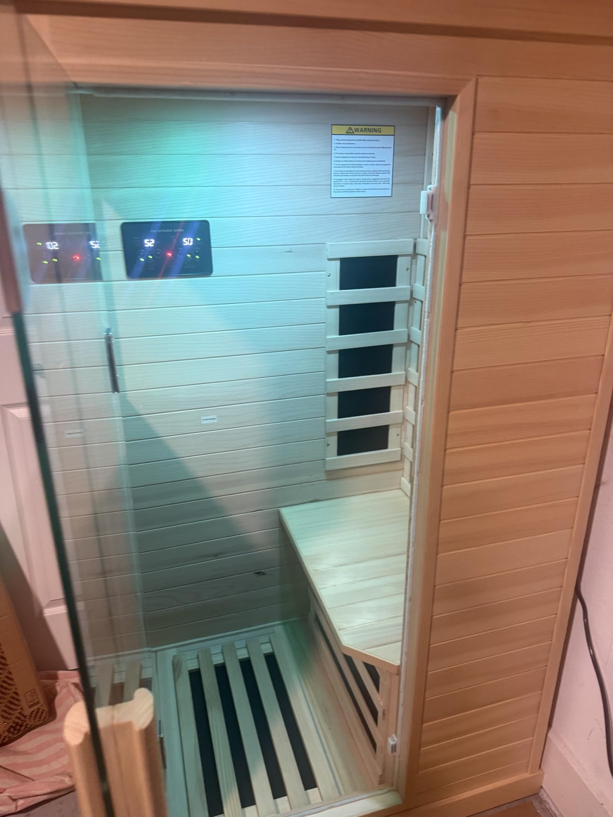 OUTEXER 2-3 Person Corner Sauna Far Infrared 120V 20A Canadian Hemlock customer photo 2