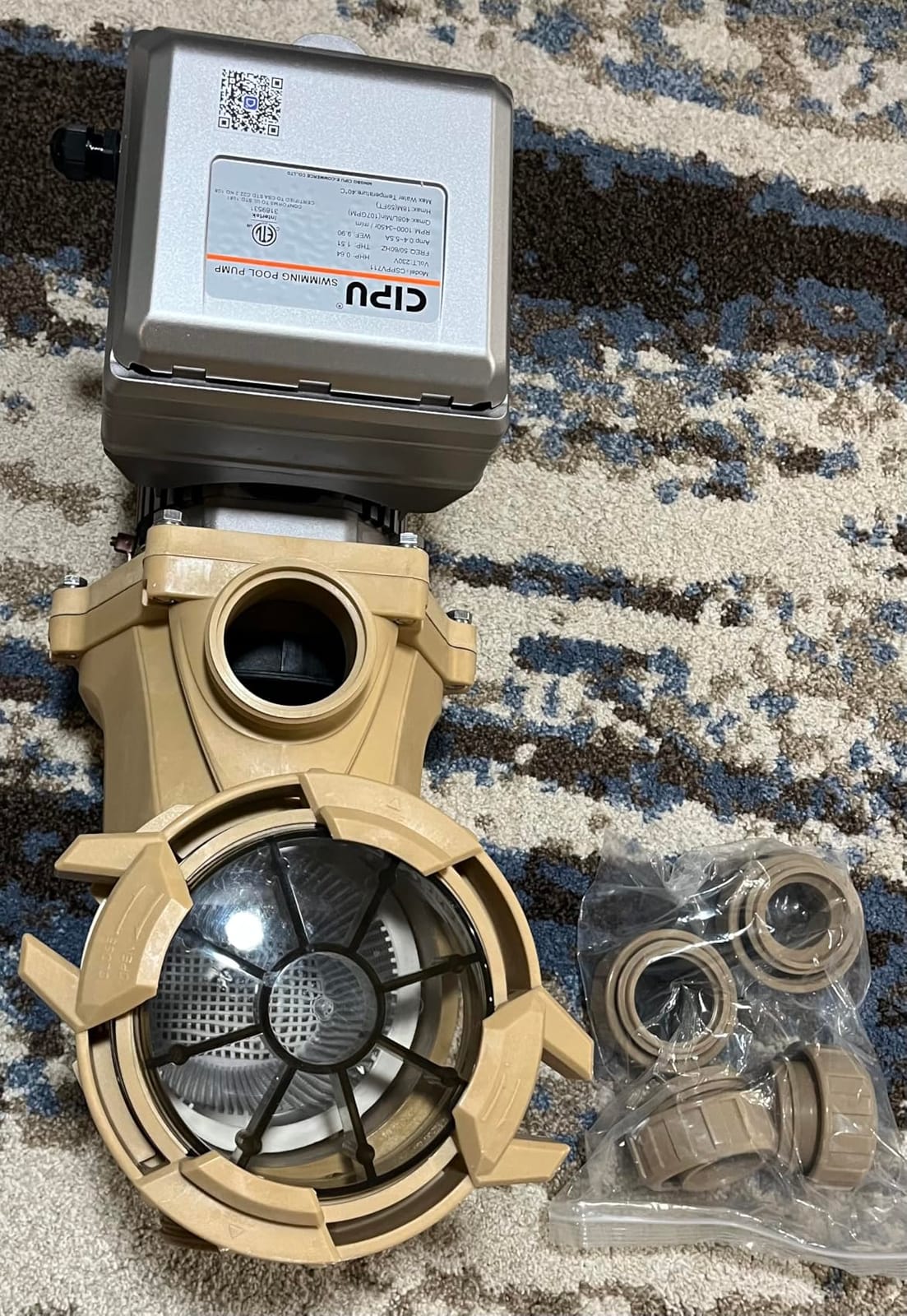 CIPU 1.5HP Variable Speed Pool Pump, 230V Self-Priming Pool Pump with Programmable Speed Control, 6420 GPH High Flow Replacement Pump for Inground Pool Filter Systems customer photo 1