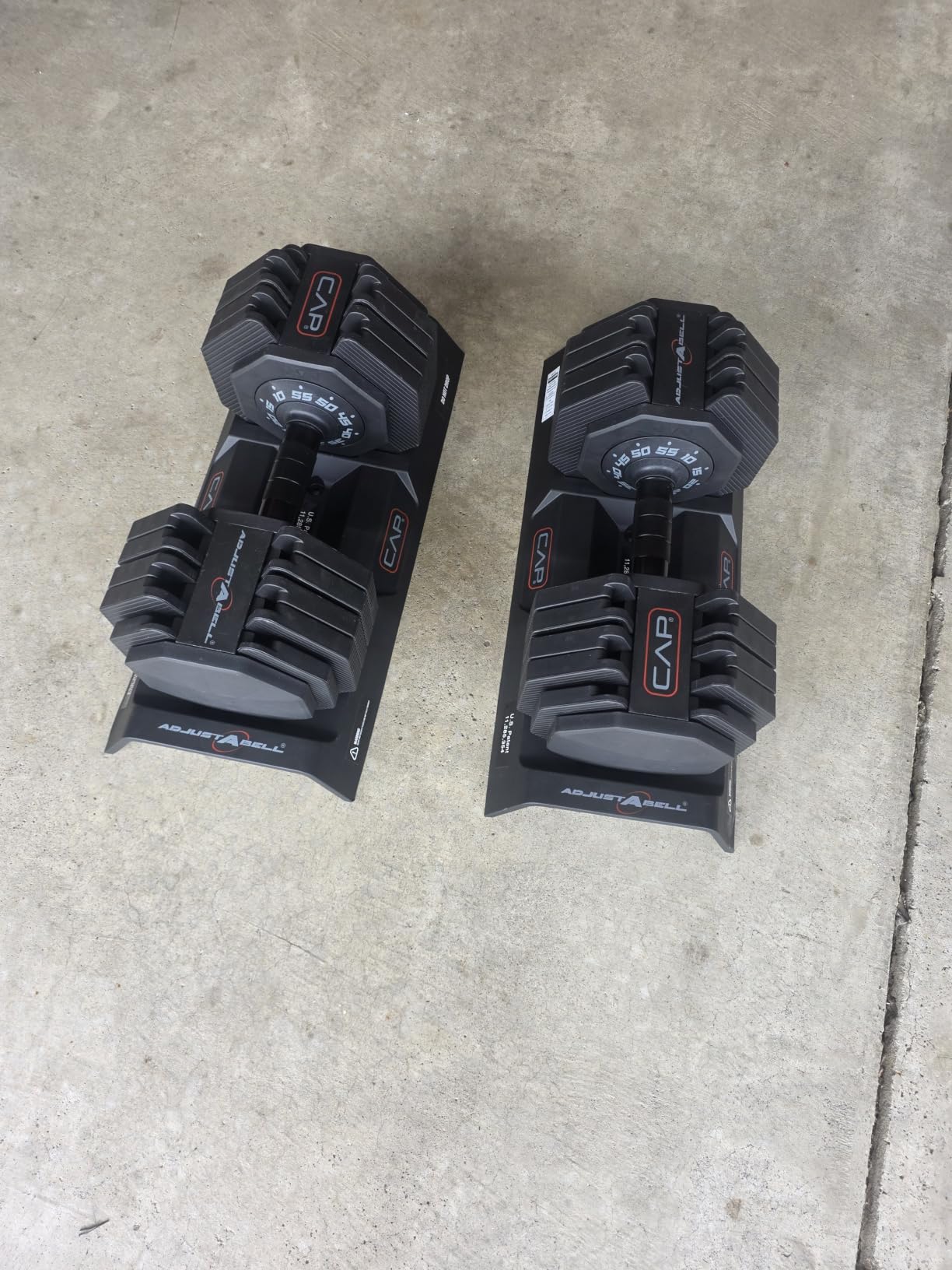 CAP ADJUSTABELL Adjustable Dumbbell Set, Premium Quick Select Adjustable Weights for Strength Training, Singles & Pairs, 25 LB & 55 LB, Hex Dumbbells, Multiple Handle Options customer photo 1