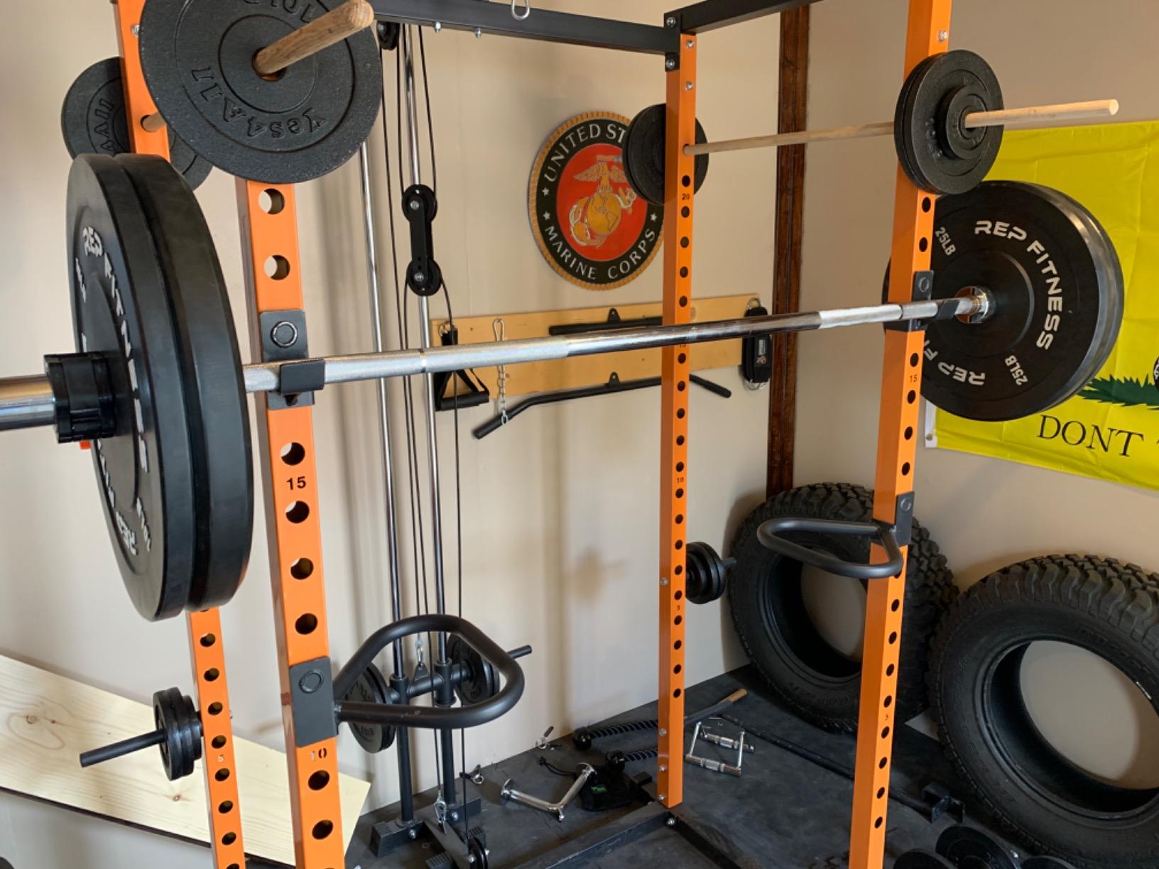 PAPABABE 7ft Barbell 45lb Olympic Barbell 1000/1500lbs Capacity Home Gym customer photo 2