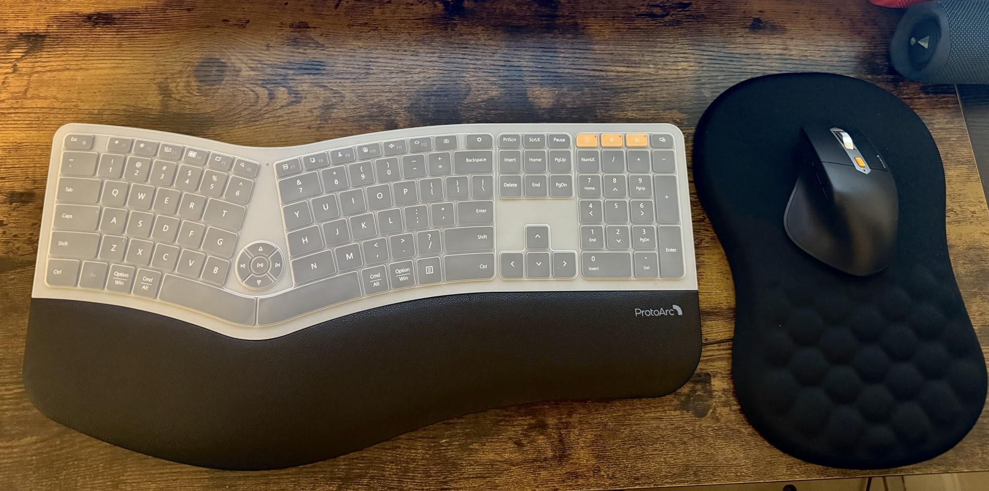 ProtoArc EKM01 Plus Wireless Ergonomic Keyboard Mouse Combo - Gray Black customer photo 1