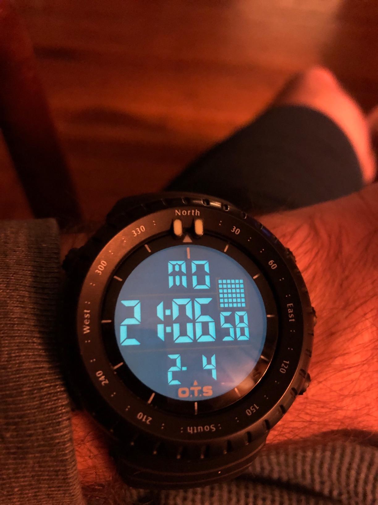 Men's Digital Sports Watch Waterproof Tactical Watch with LED Backlight customer photo 2