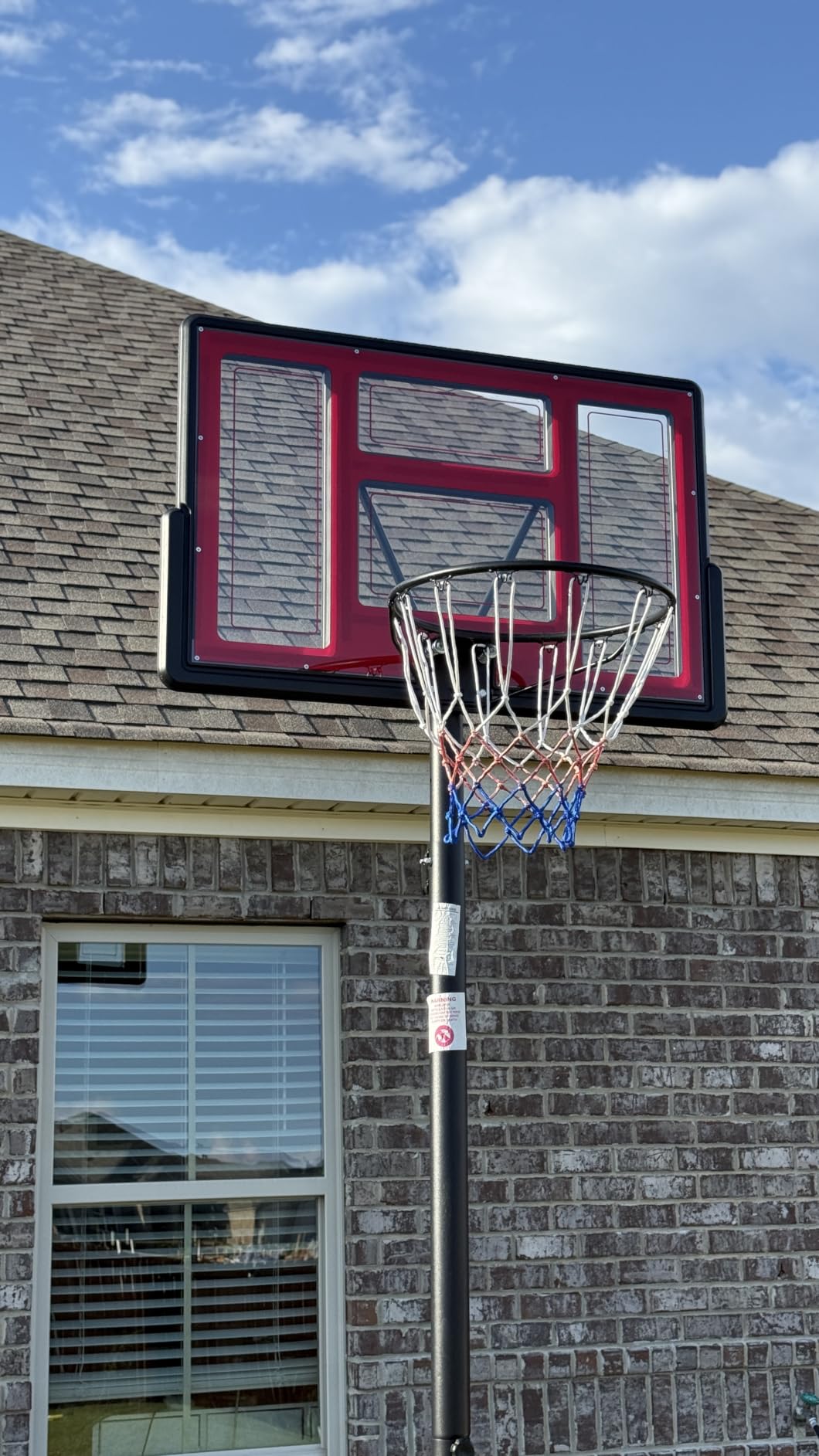 DUMOS 10FT Adjustable Height Portable Basketball Hoop Outdoor for Adult, 44 Inch Shatterproof Backboard w/Shock Absorbent Rim, Fillable Base, 2 Wheels for Swimming Pool/Indoor customer photo 2