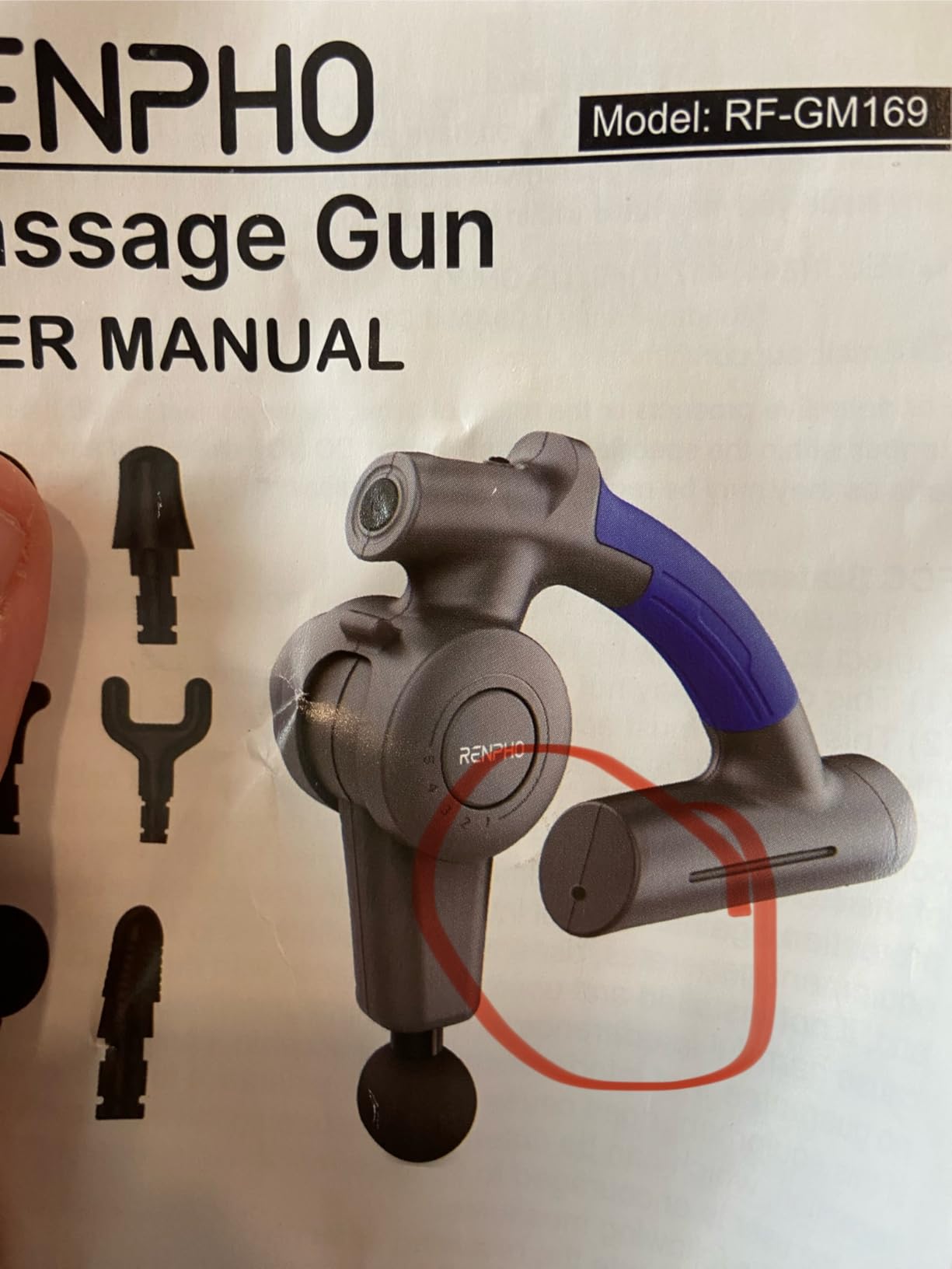 RENPHO Active Massage Gun Deep Tissue, Percussion Handheld Neck Massager customer photo 1