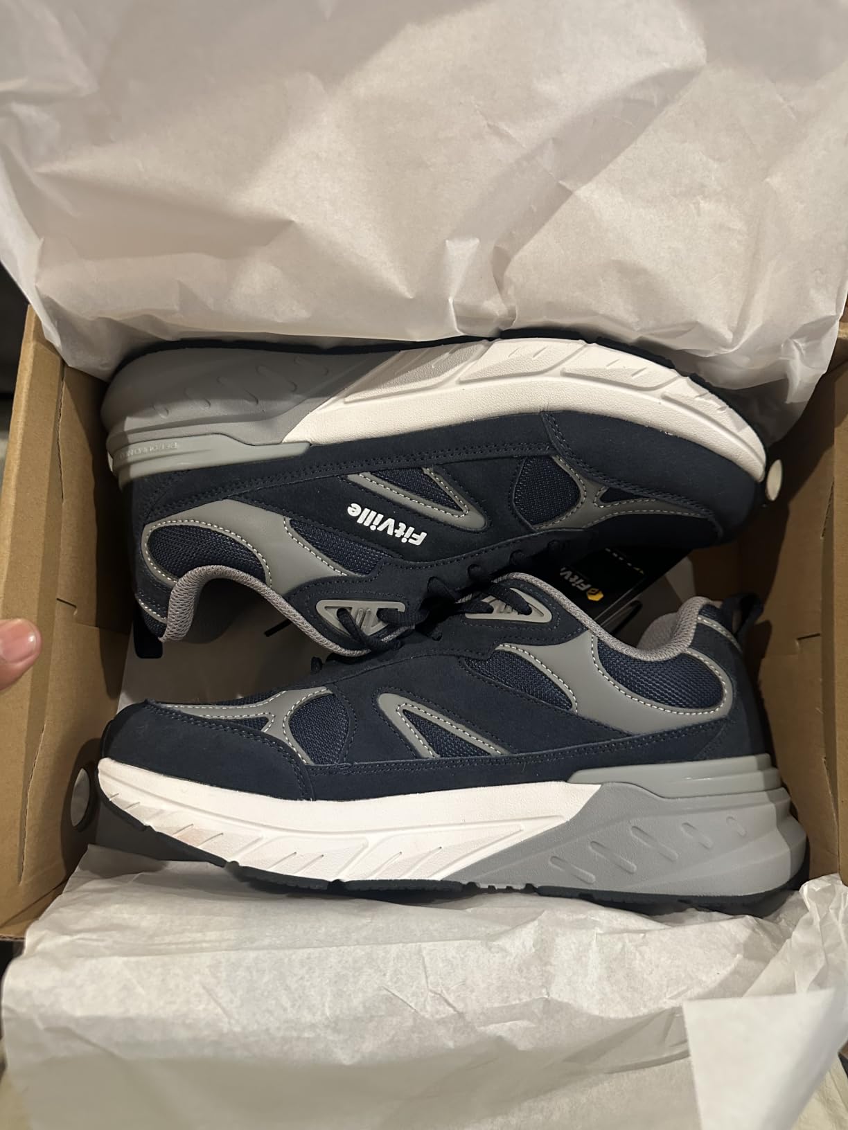 Rebound NEO V1 - Wide Walking Shoes for Men Extra Wide Width Sneakers with Arch Support for Flat Feet Heel Pain Relief Plantar Fasciitis customer photo 1