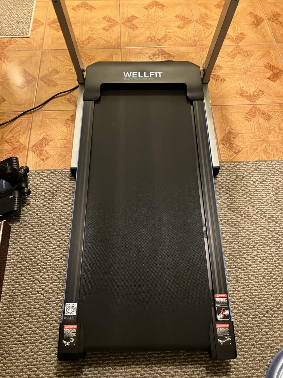 WELLFIT Home Treadmill 400+LB Capacity, 4.0HP Heavy Duty Treadmill Foldable | Small Commercial Treadmills with 15% Auto Incline, Climb Running, with Safety Handrail, Wide Belt 18*43 in, 95% Pre-installed customer photo 1
