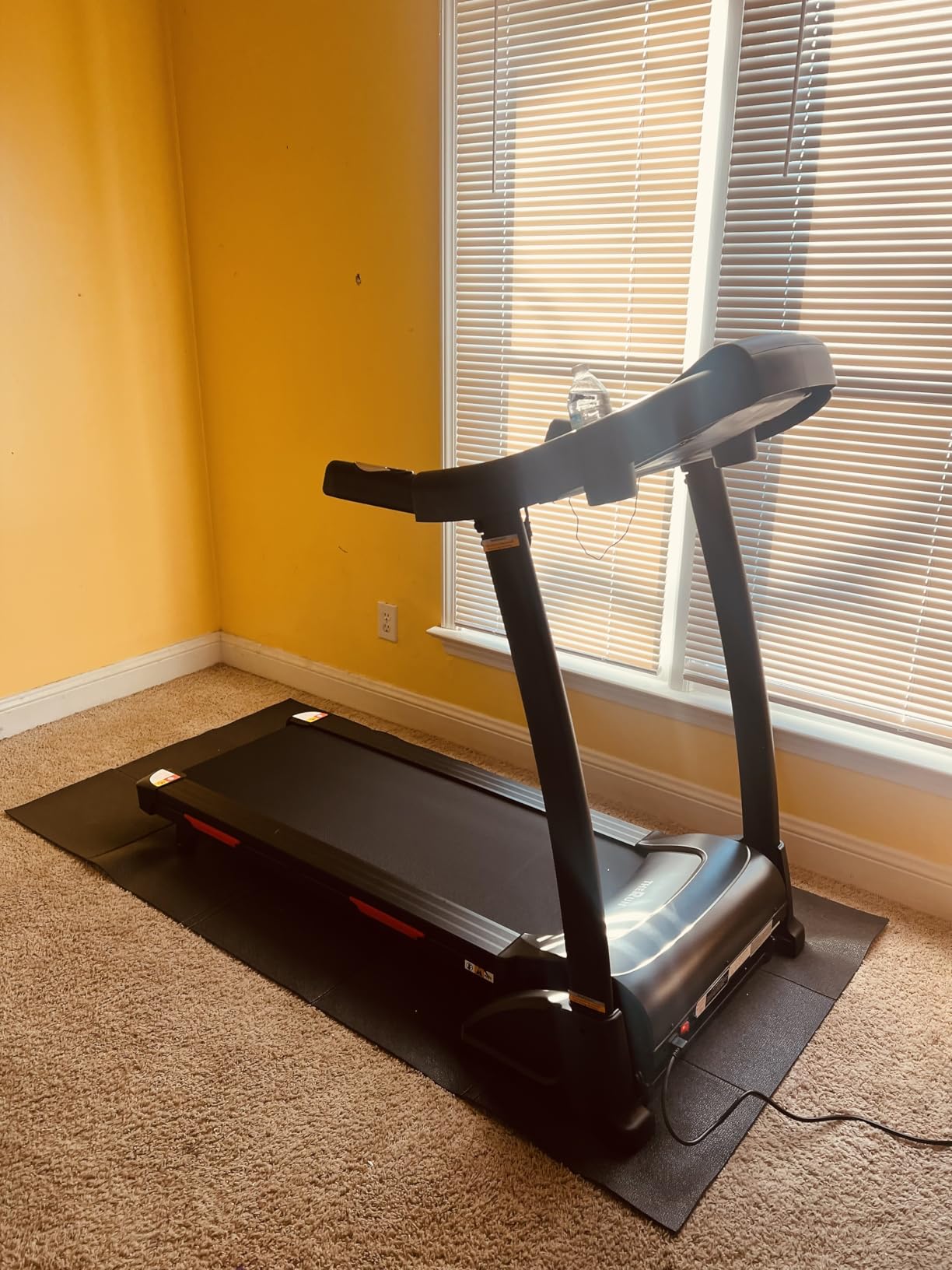 Treadmill Mat for Carpet & Hardwood Floors, 79''x39'', Under Equipment Mat | Non-Slip, Waterproof, Noise & Shock Absorbing: For treadmills, walking pads and exercise bikes on carpet or hardwood customer photo 2
