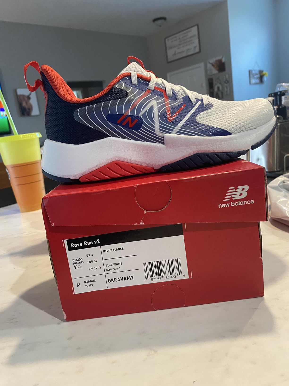 New Balance Kids' Rave Run V2 Lace-Up Running Shoes customer photo 1