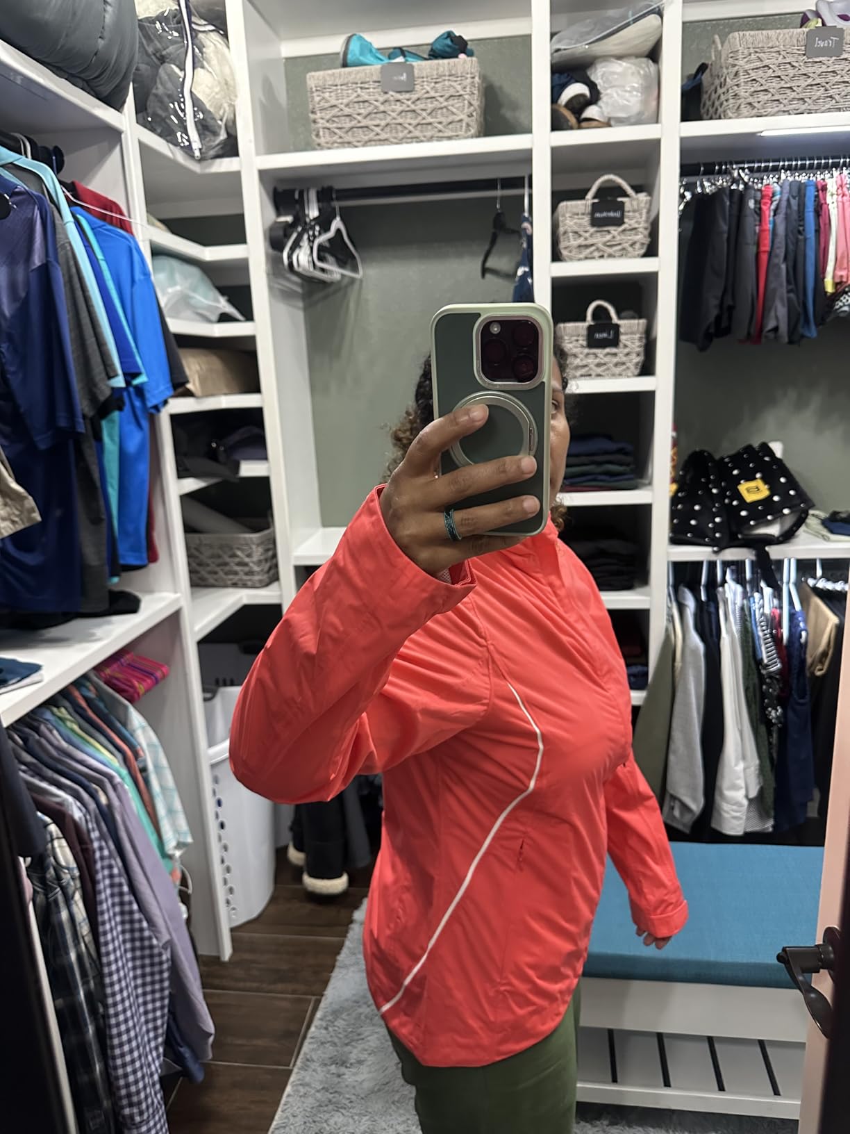 fit space Women's HydroLite Golf Jacket Waterproof 20K Rain Jacket Lightweight Stretch for Outdoor Activities customer photo 1