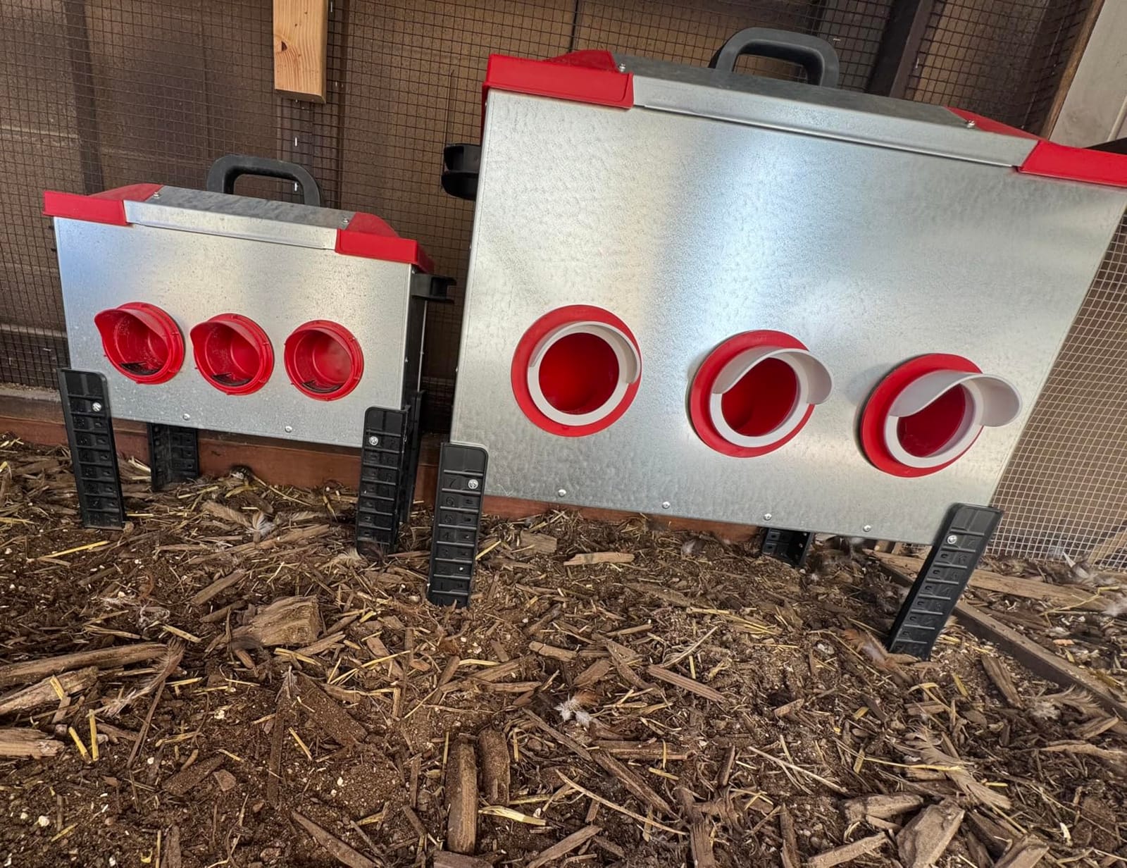RentACoop 65 lb Large Capacity Chicken Feeder with 6 Ports, Adjustable Legs customer photo 2