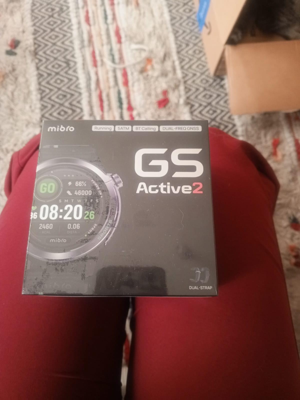 mibro GS Active2 GPS Running Smartwatch with Dual Band GPS, Lightweight | Built-in Running Plans, 1.32