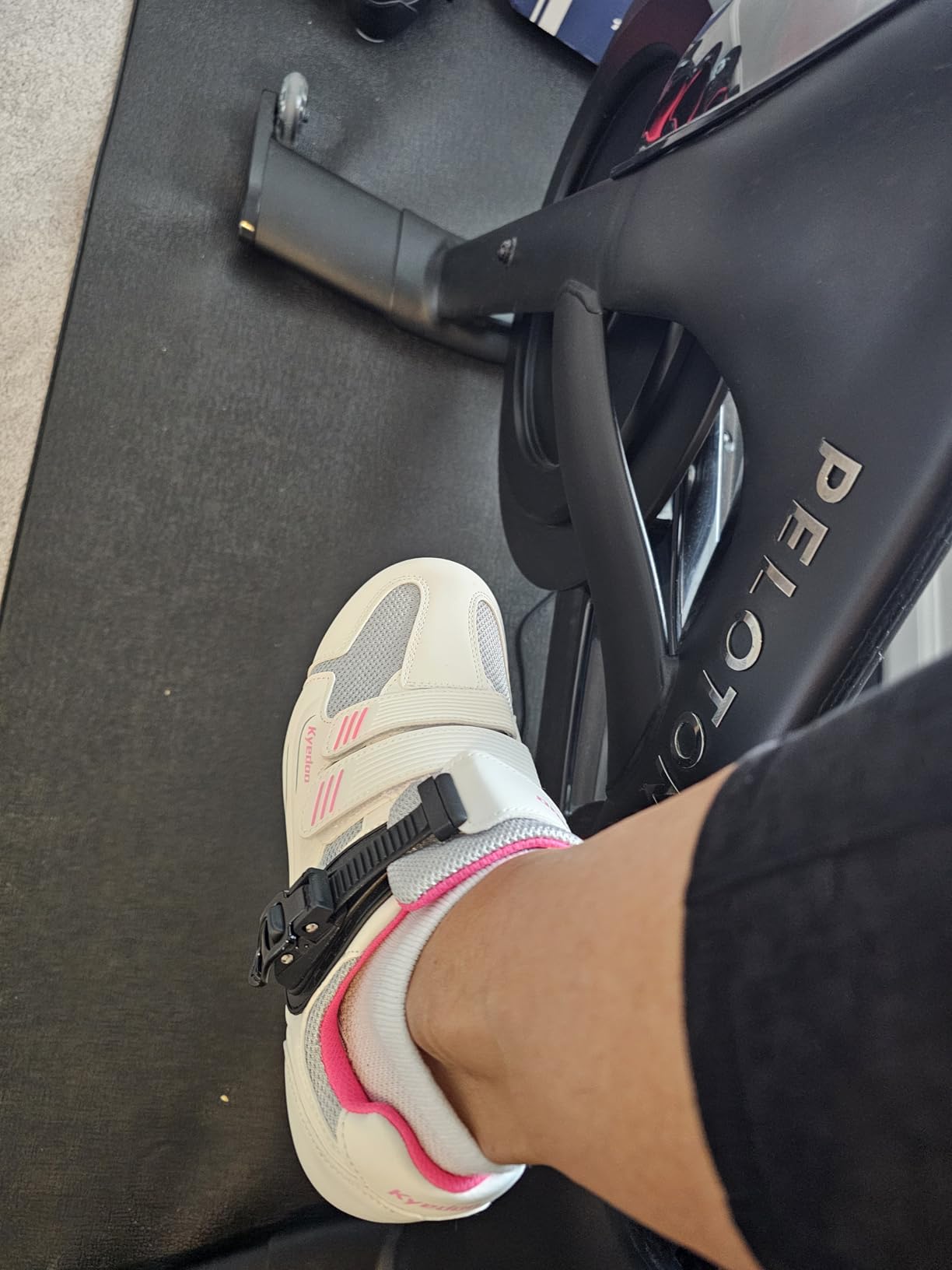 Kyedoo Womens Cycling Shoes Compatible with Peloton Bike customer photo 1