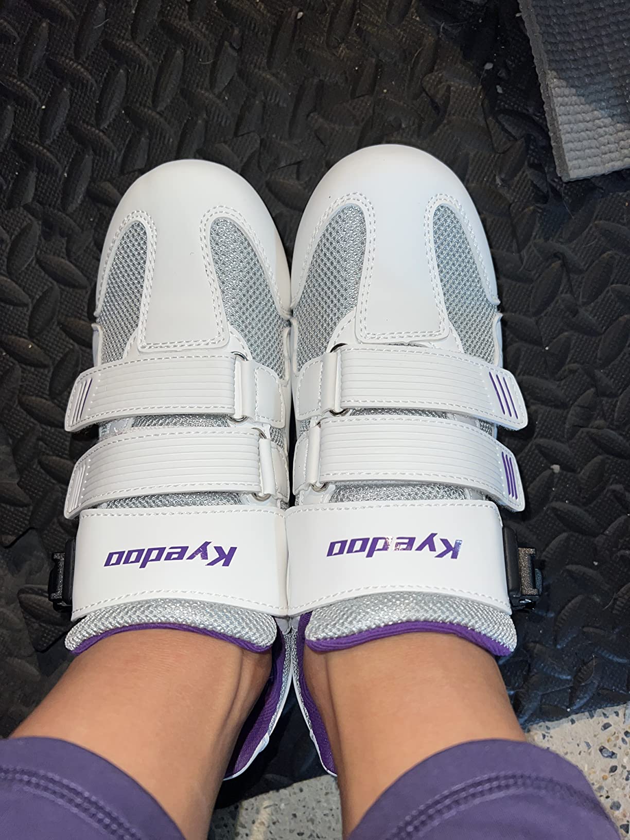 Kyedoo Womens Cycling Shoes Compatible with Peloton Bike customer photo 2