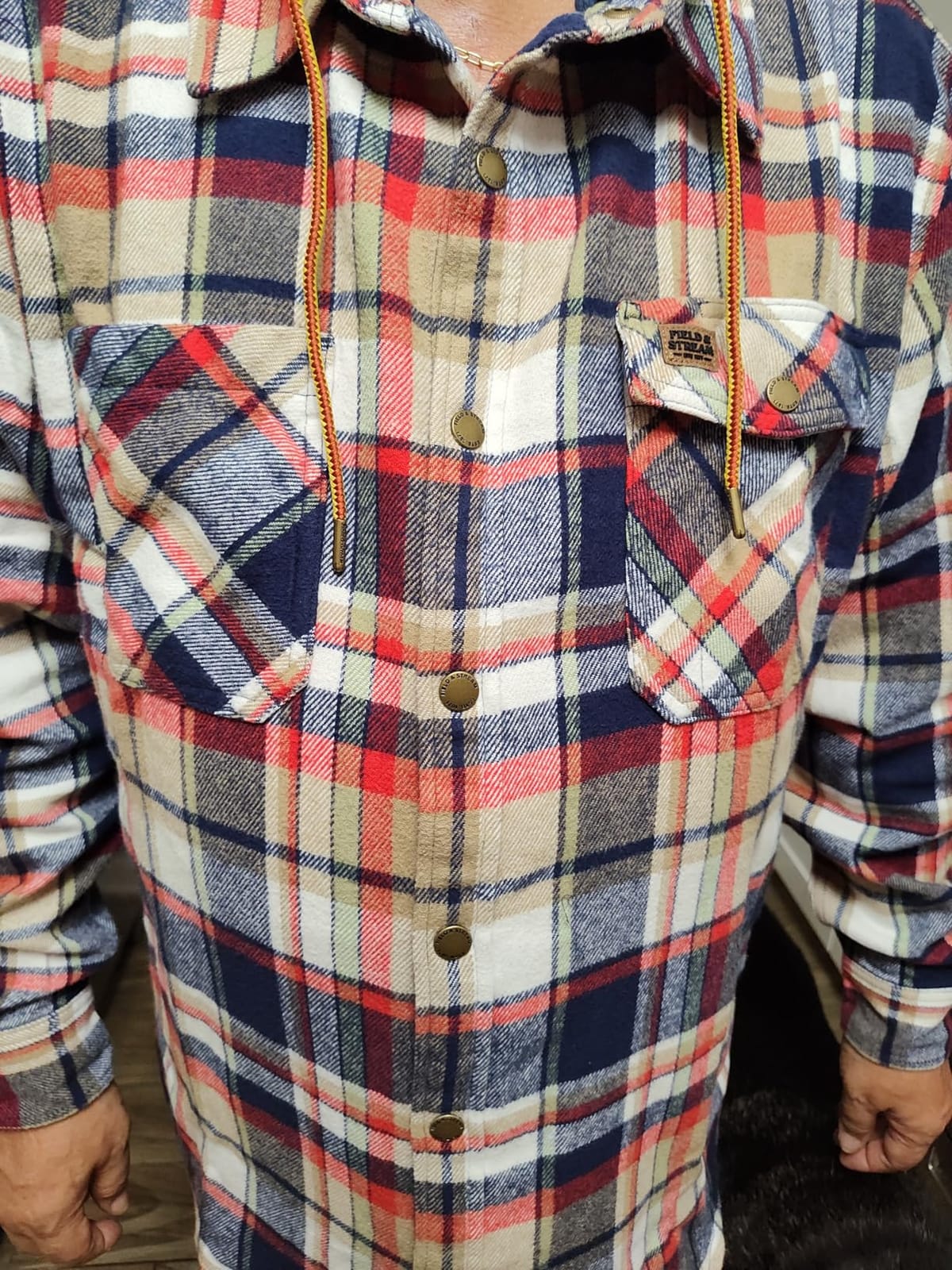Field & Stream Men's Widgeon Waffle Hooded Flannel Shirt customer photo 1