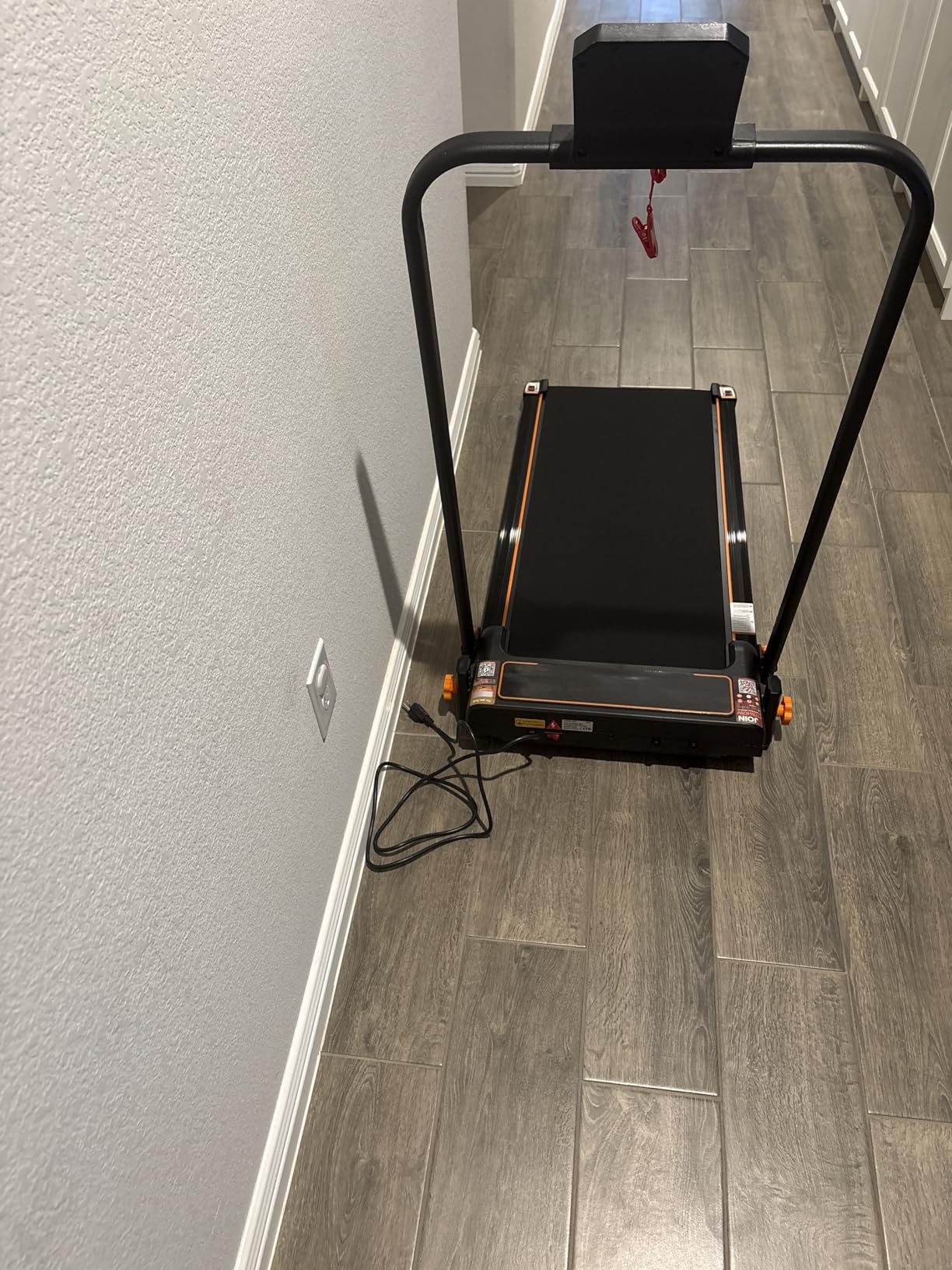 Treadmill Walking Pad with 15% Incline/Handle Bar/2 LED Display, 3.5HP Portable Treadmills for Home Small, Foldable Walking Pad Treadmill 350+lb Capacity, Smart App, 4 Adjustable Incline, RGB Light customer photo 2