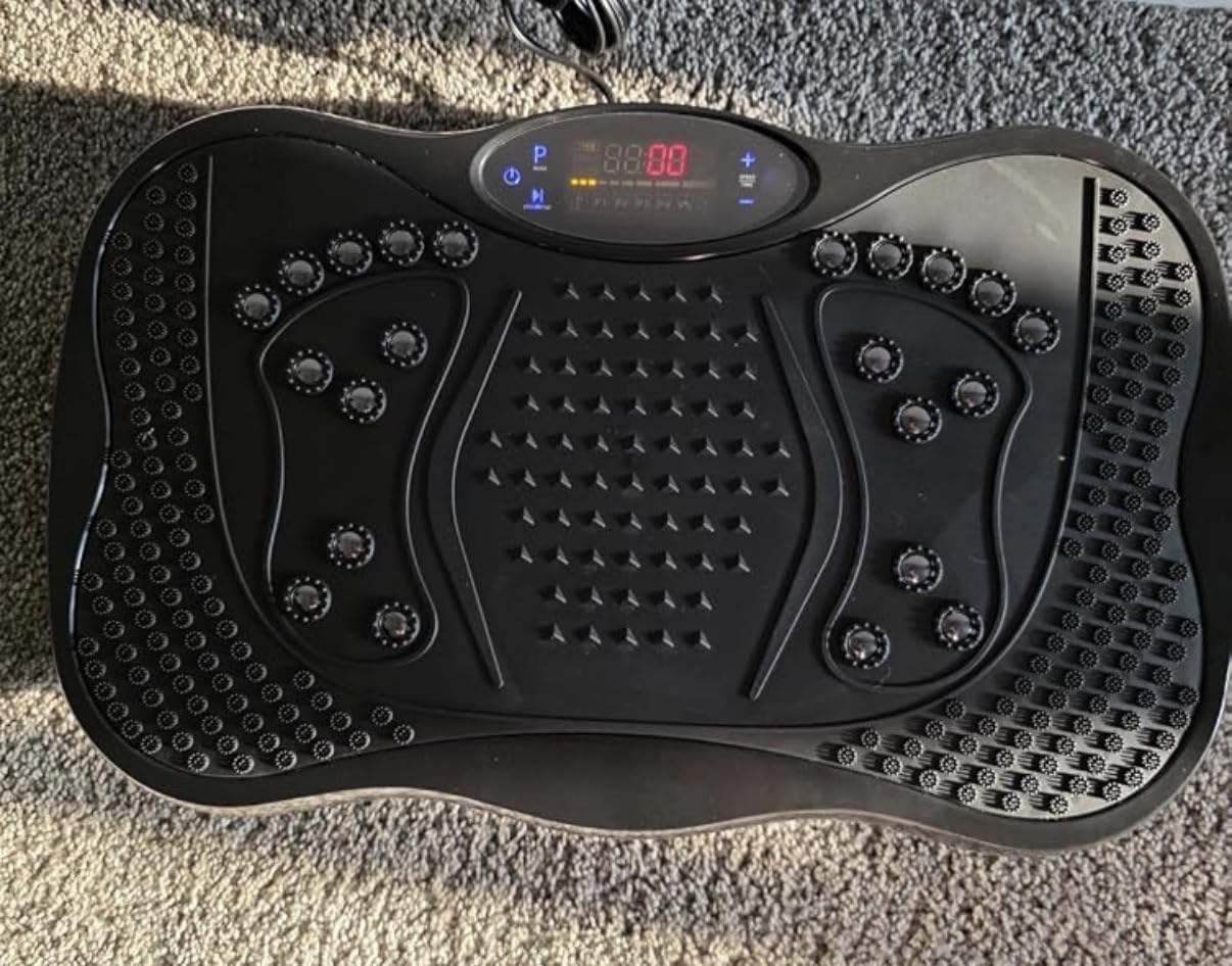 Vibration Plate Exercise Machine, 130 Levels Full Body Workout Vibrating Plate for Lymphatic Drainage Weight Loss, 450 Lbs Capacity Shake Platform with Bluetooth for Women Men customer photo 1