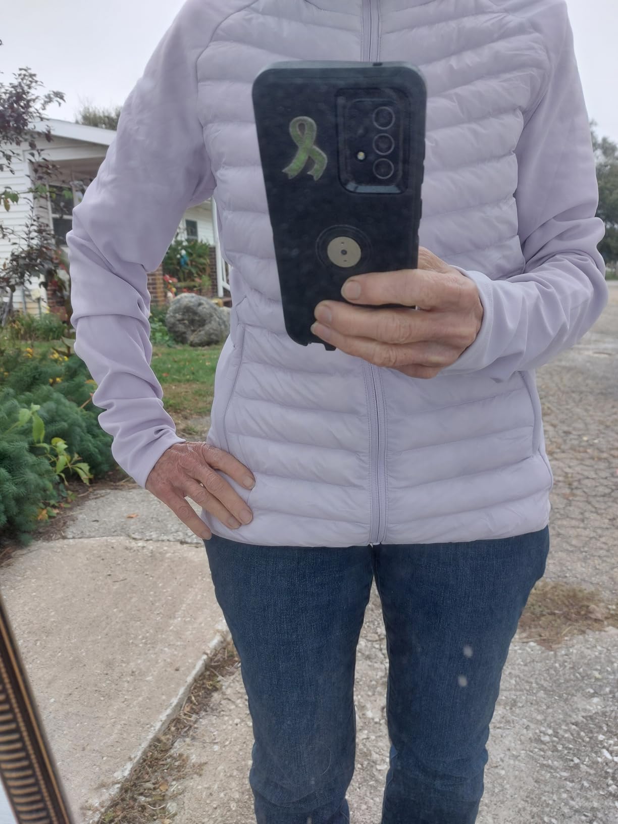 TBMPOY Women's Running Winter Jackets with Hood Warm Lightweight Insulated Water Resistant Puffer Jacket for Hiking Golf customer photo 1