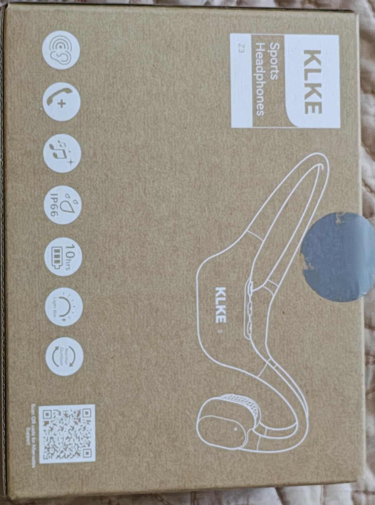 Z3 Open-Ear Bone Conduction Headphones with Mic, Sports Headset - Rear Safety Light, Dual Sound Modes, Adjustable Fit, IP66 Sweatproof, 10H Playtime Ideal for Cycling, Hiking & Outdoor Sports customer photo 1