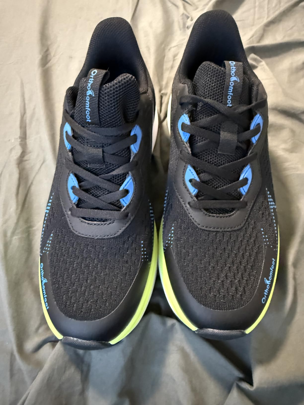 Men's Orthopedic Road Running Shoes: Comfortable Arch Supports Plantar Fasciitis Orthotic Sports Fashion Sneakers, Casual Outdoor Hiking Tennis Athletic Walking Shoes for Foot Heel and Pain Relief customer photo 2