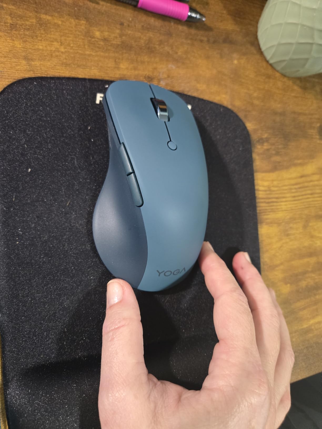 Lenovo Yoga Bluetooth Silent Mouse, 3 Level DPI Adjustment, 36 Month Battery Life, Bluetooth 5.3, 3 Device Paring, Whisper Quiet, Programmable Buttons, Smooth Finish, Tidal Teal customer photo 2