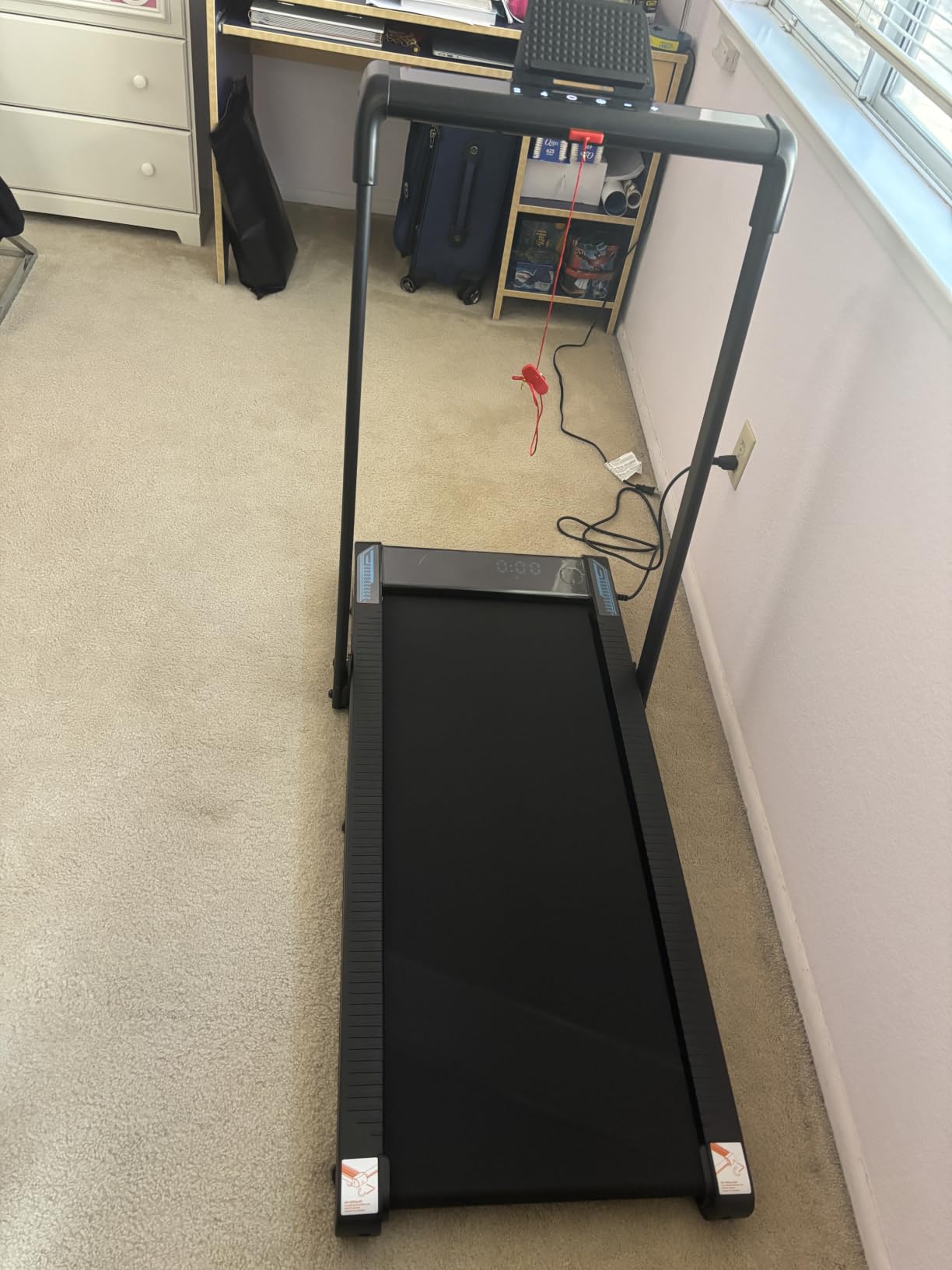 Treadmill with Speaker, 6-in-1 7.5MPH Foldable Treadmill for Home with App Compatible, Walking Pad with 10% Incline, LED Display, 3.0HP Brushless Drive, 350 LB Weight Capacity, 12 HIIT Programs customer photo 2