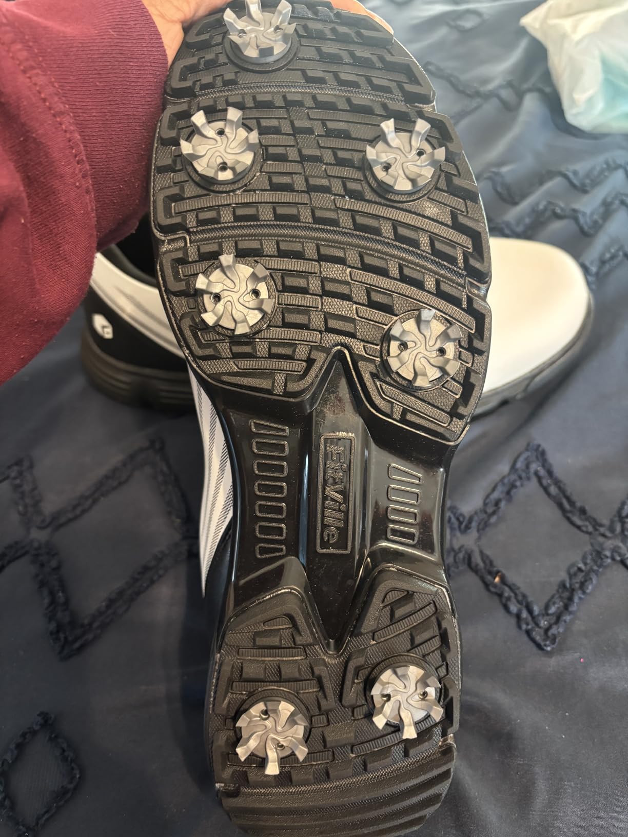 FitVille Waterproof Golf Shoes Mens with Replaceable Spikes customer photo 2