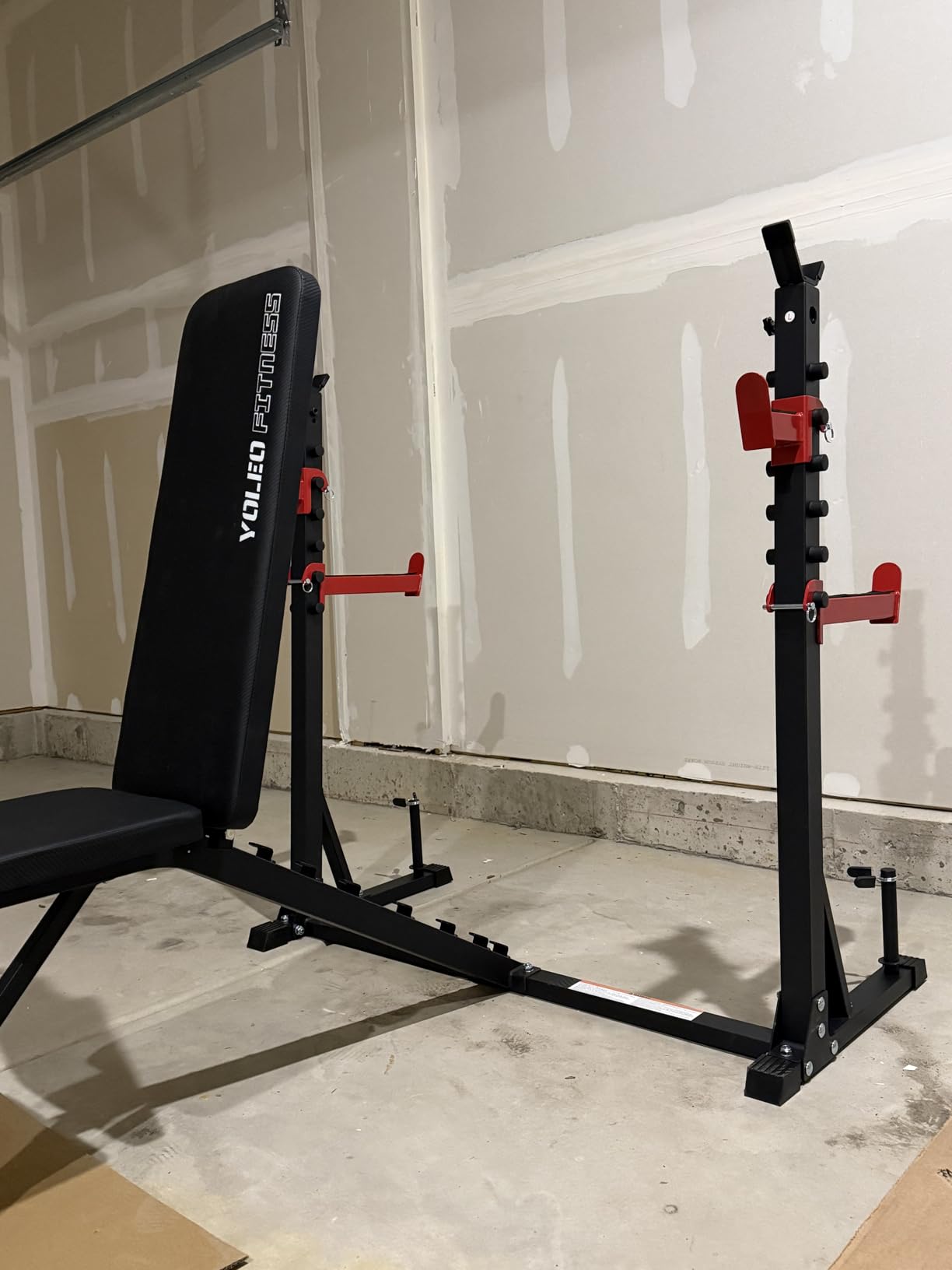 YOLEO Olympic Weight Bench Set, Heavy Duty Bench Press Rack for Home Gym | 47.5 inch Wide Grip Fits 6-7ft Bar, Adjustable FID Bench with Leg Extension & Preacher Curl, 1980LBS ASTM for Full Body Strength customer photo 1