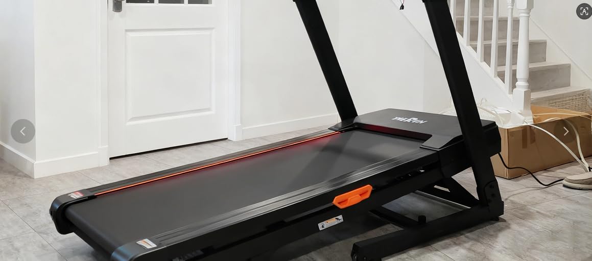 THERUN 20% Auto Incline Treadmill 12MPH with APP 3.5HP Foldable | 55''x20'' Belt, Advanced Console, Foldable for Home, Color-changing LED Strip, Heart Rate, Built-inFan and Speakers customer photo 1