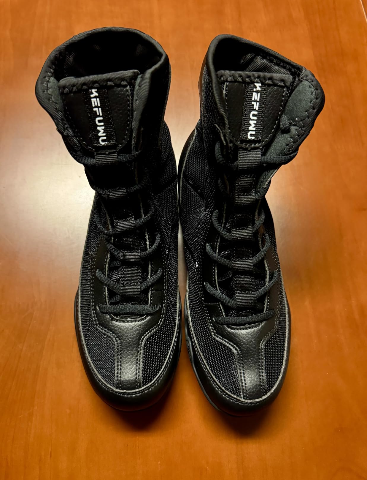 Wrestling Boxing Boots Wide for Men Youth High Top Non-Slip customer photo 2