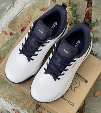 FitVille Extra Wide Men's Golf Shoes Waterproof, Professional No-Slip Spiked Golf Shoes with Arch Support customer photo 2