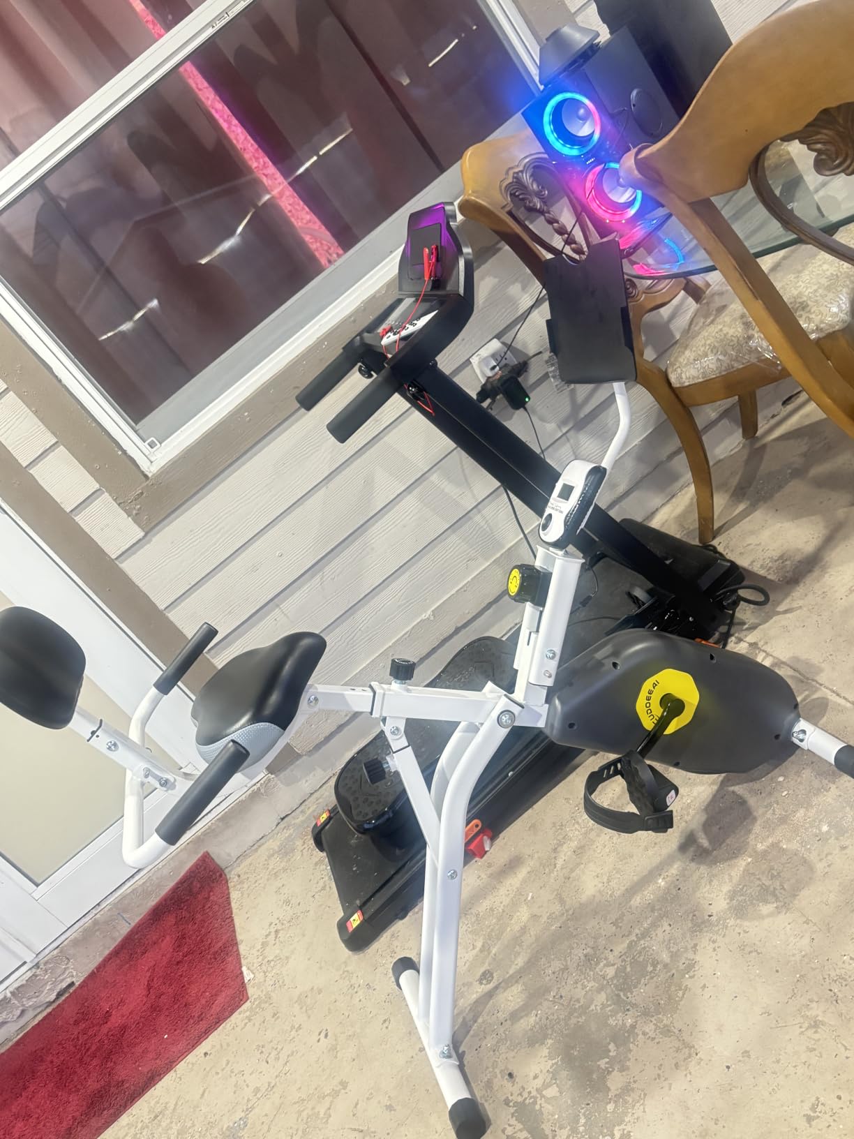 Foldable Magnetic Recumbent Stationary Exercise Bike | Quiet, Tablet Holder, 300 LB Capacity, Adjustable Seat & Backrest for Seniors & Adults Home Workout customer photo 2