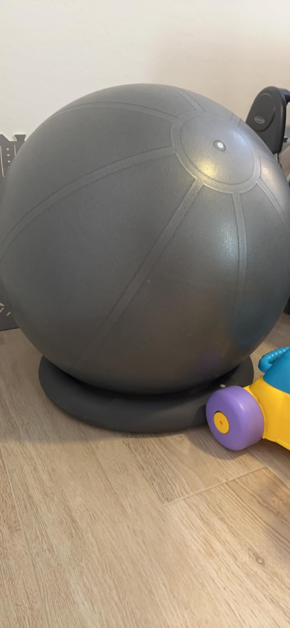 Yoga Ball Chair for Office Desk with Base - Ergonomic Balance & Stability Exercise Ball Seat for Adults - Active Sitting for Posture, Core & Back Pain Relief, Home Gym, Therapy, Pump customer photo 1